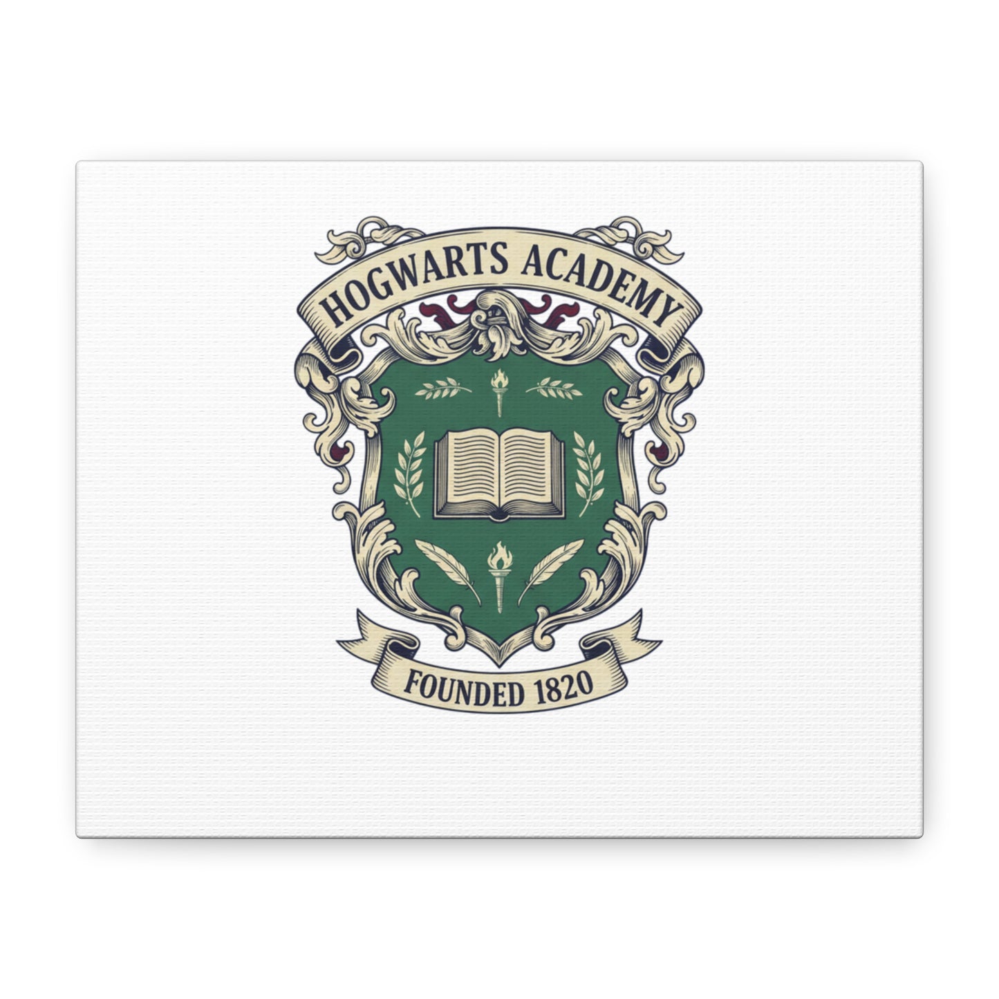Hogwarts Ivy-Style Emblem Canvas | vintage club logo, old money crest