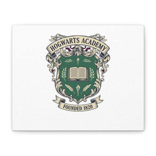 Hogwarts Ivy-Style Emblem Canvas | vintage club logo, old money crest