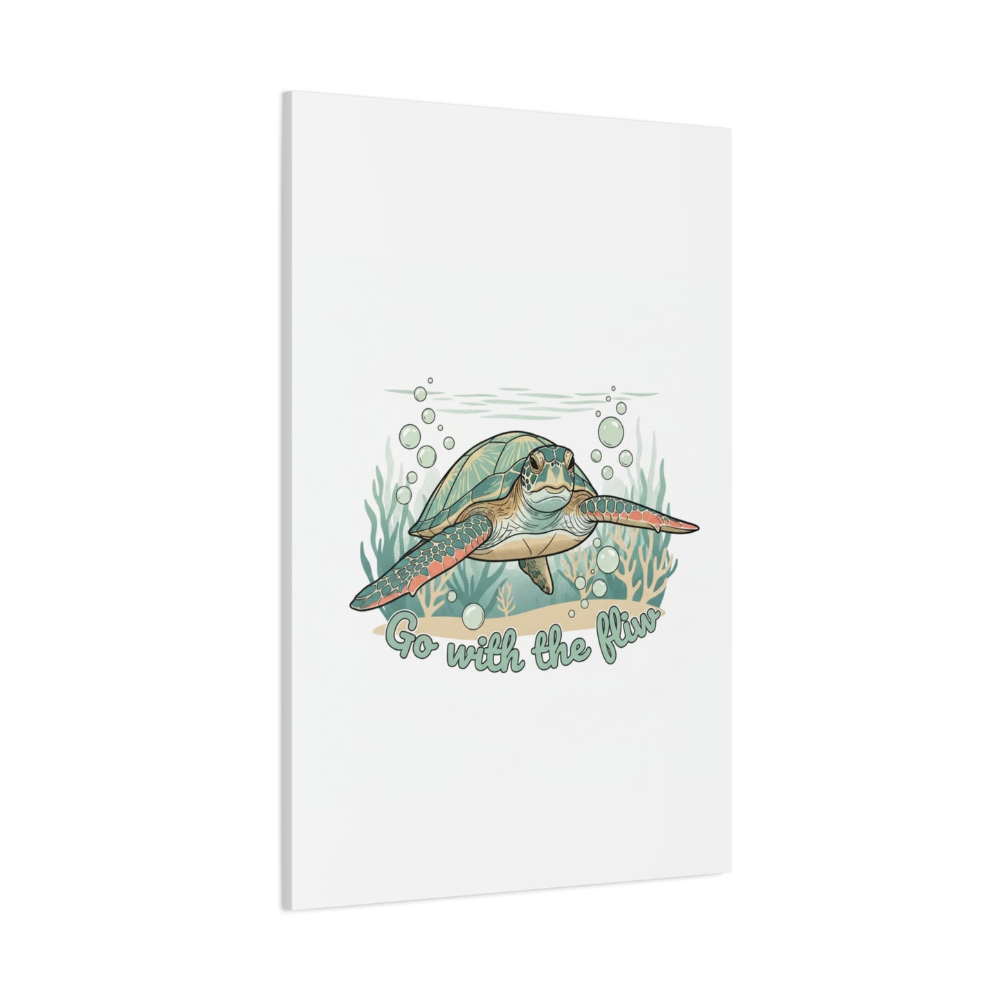 Go with the Flow Turtle Canvas