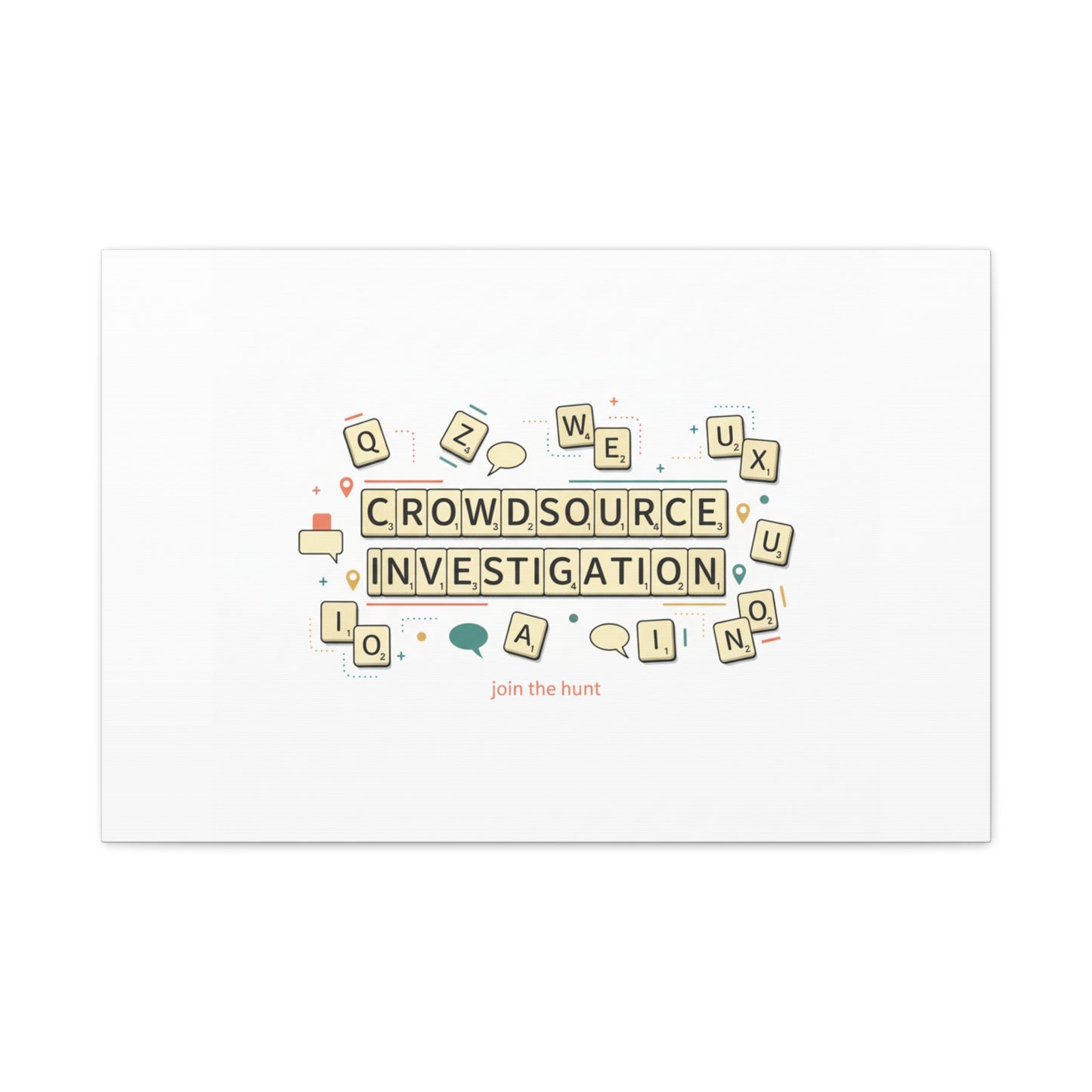 Crowdsource Investigation Canvas | Pixel Art, Gaming UI Wall Art