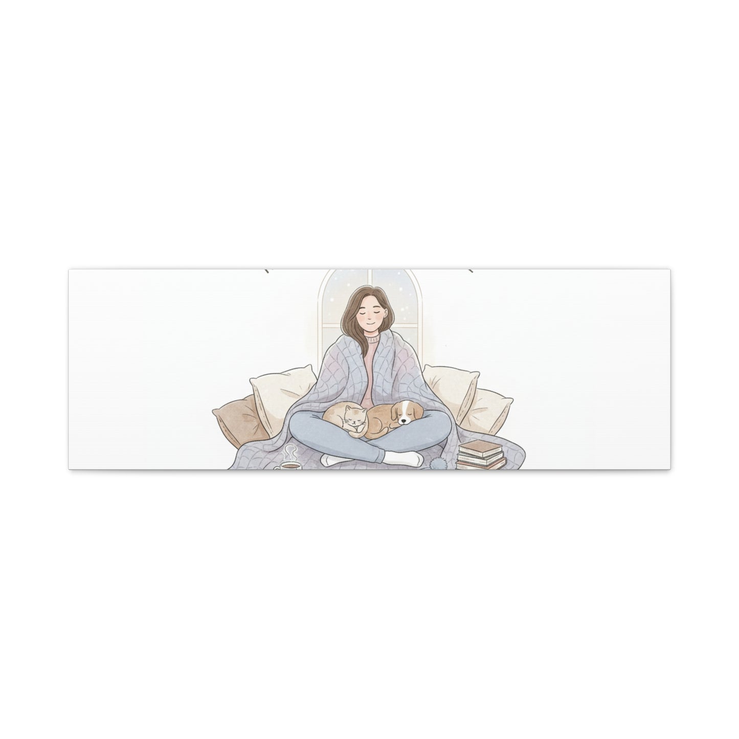Home Is Where I Find Peace Canvas | Cozy Homebody Wall Art, Introvert Winter