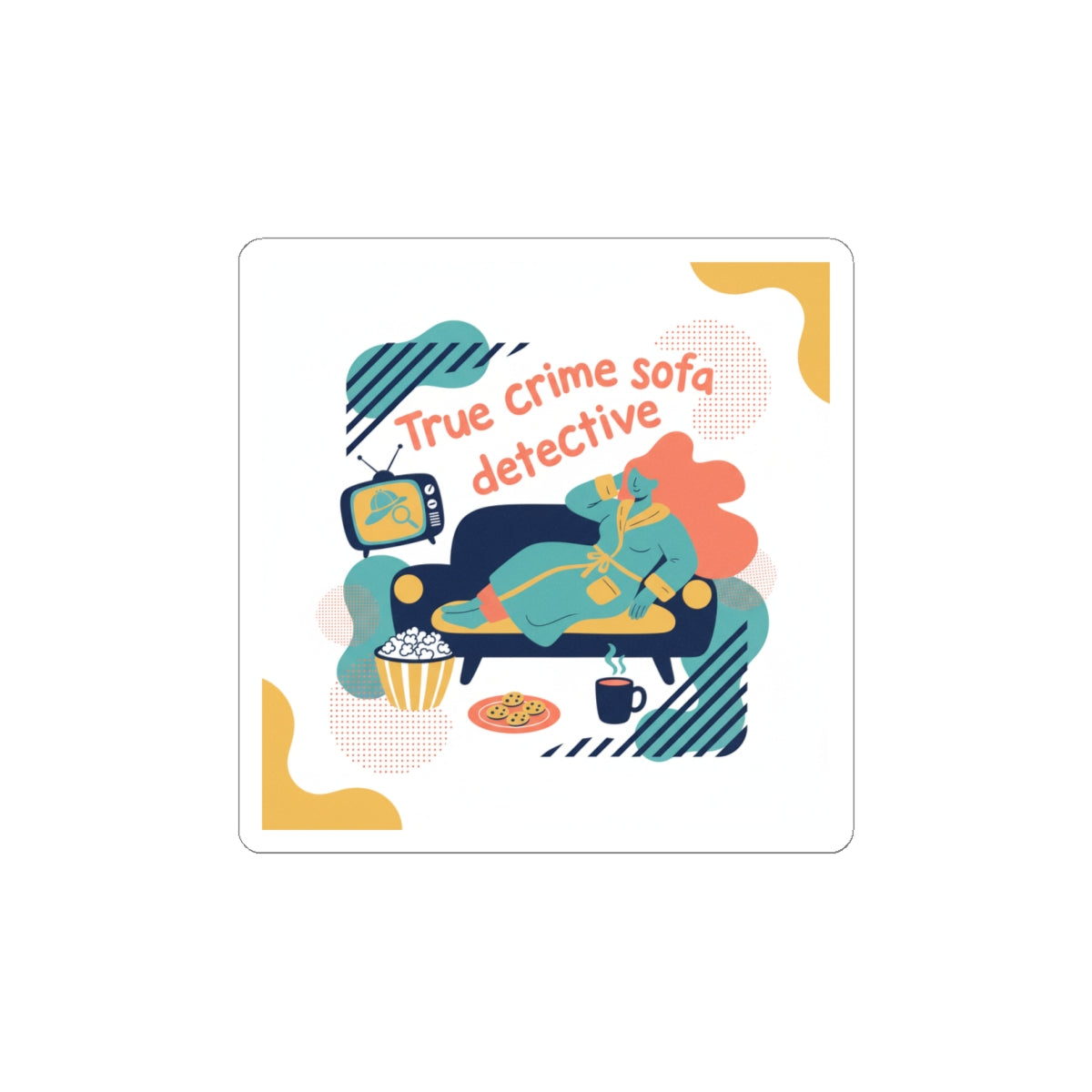 True Crime Sofa Detective Sticker