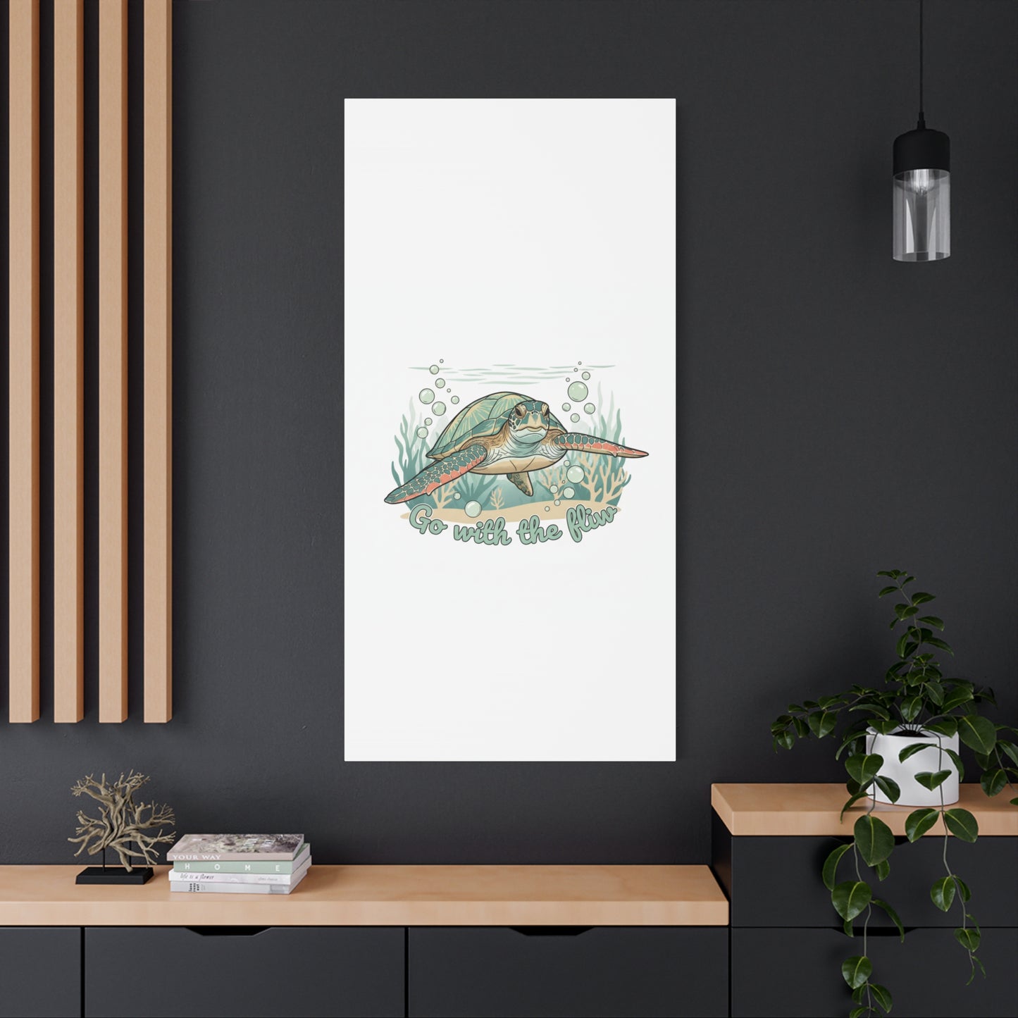 Go with the Flow Turtle Canvas