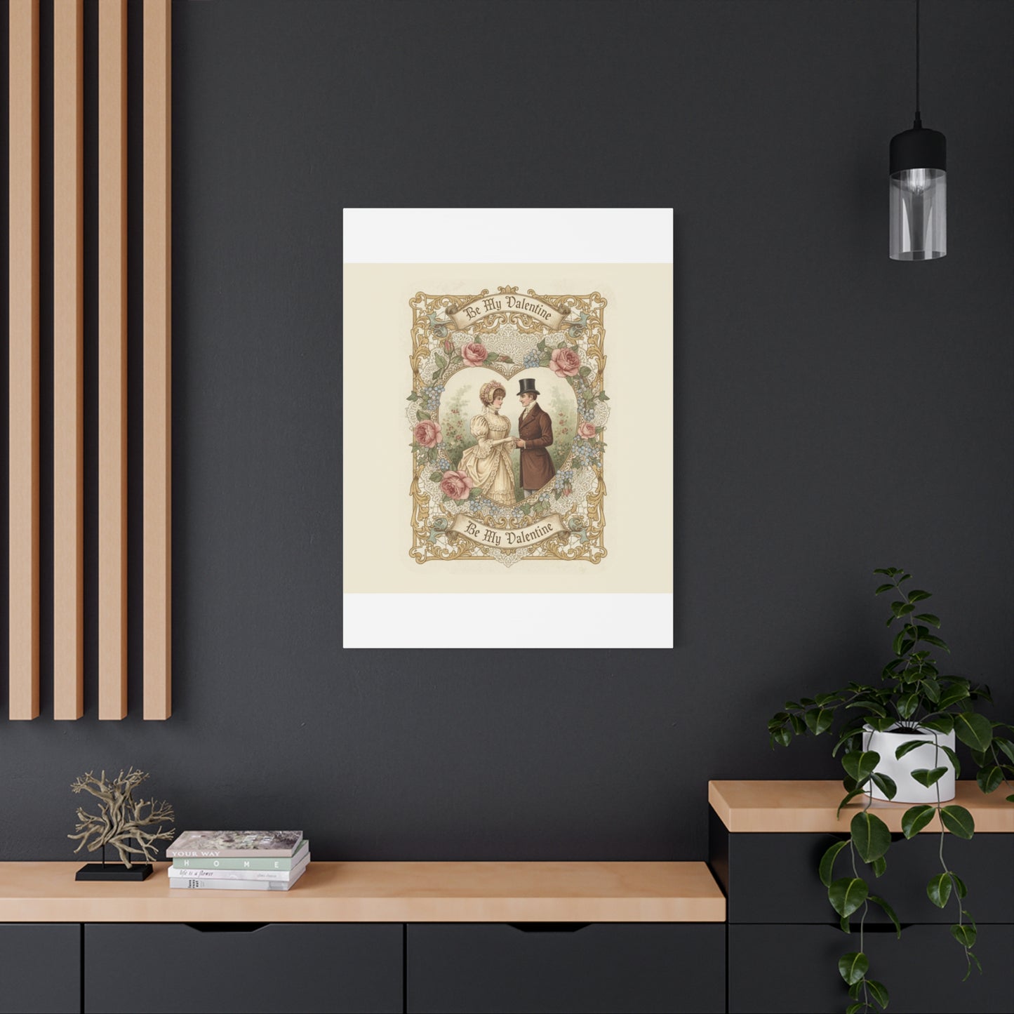 Victorian Valentine Print Canvas | Retro Americana, Vintage Romance