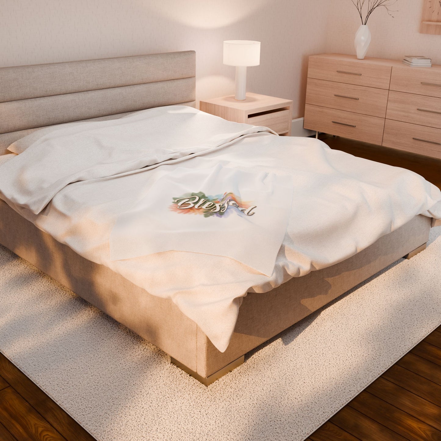 Blessed floral script Blanket