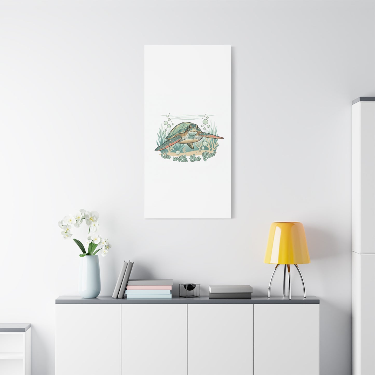 Go with the Flow Turtle Canvas