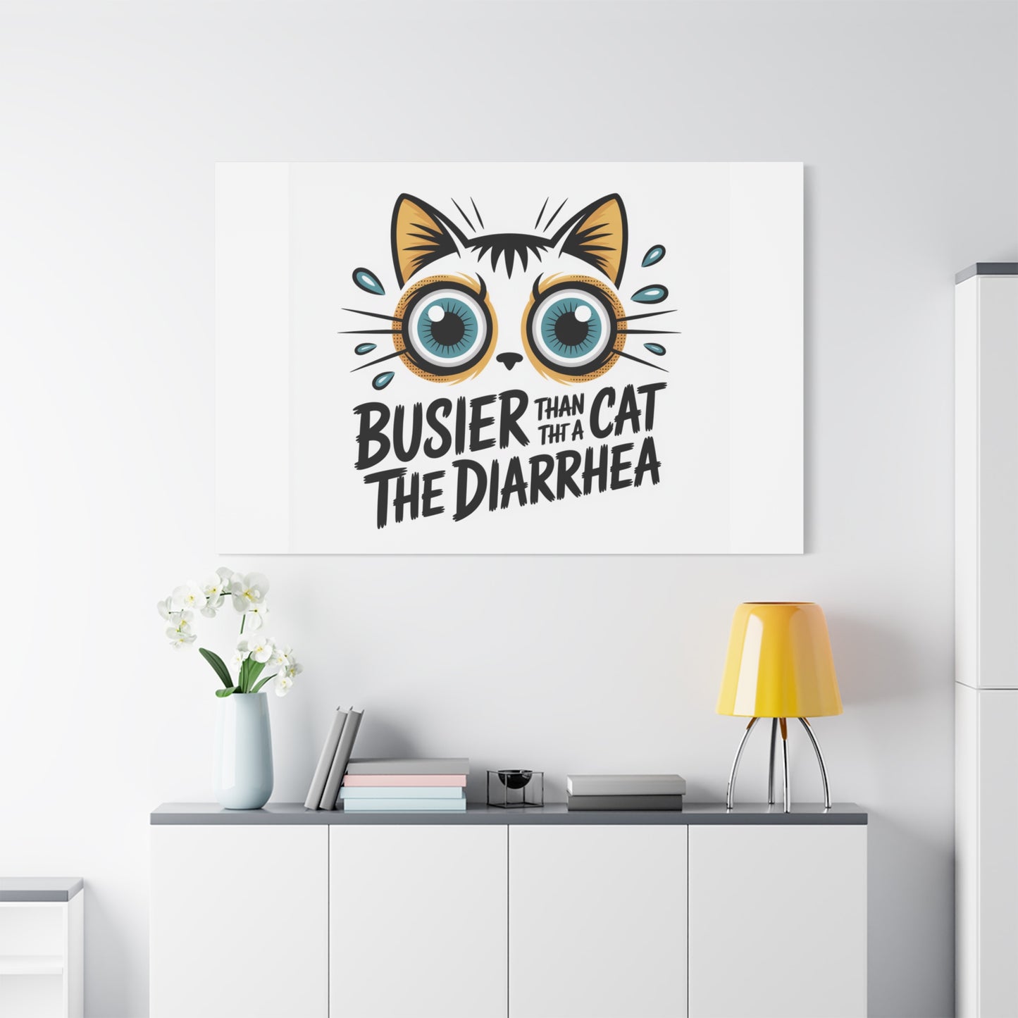 Humorous Cat  Canvas Wall Art