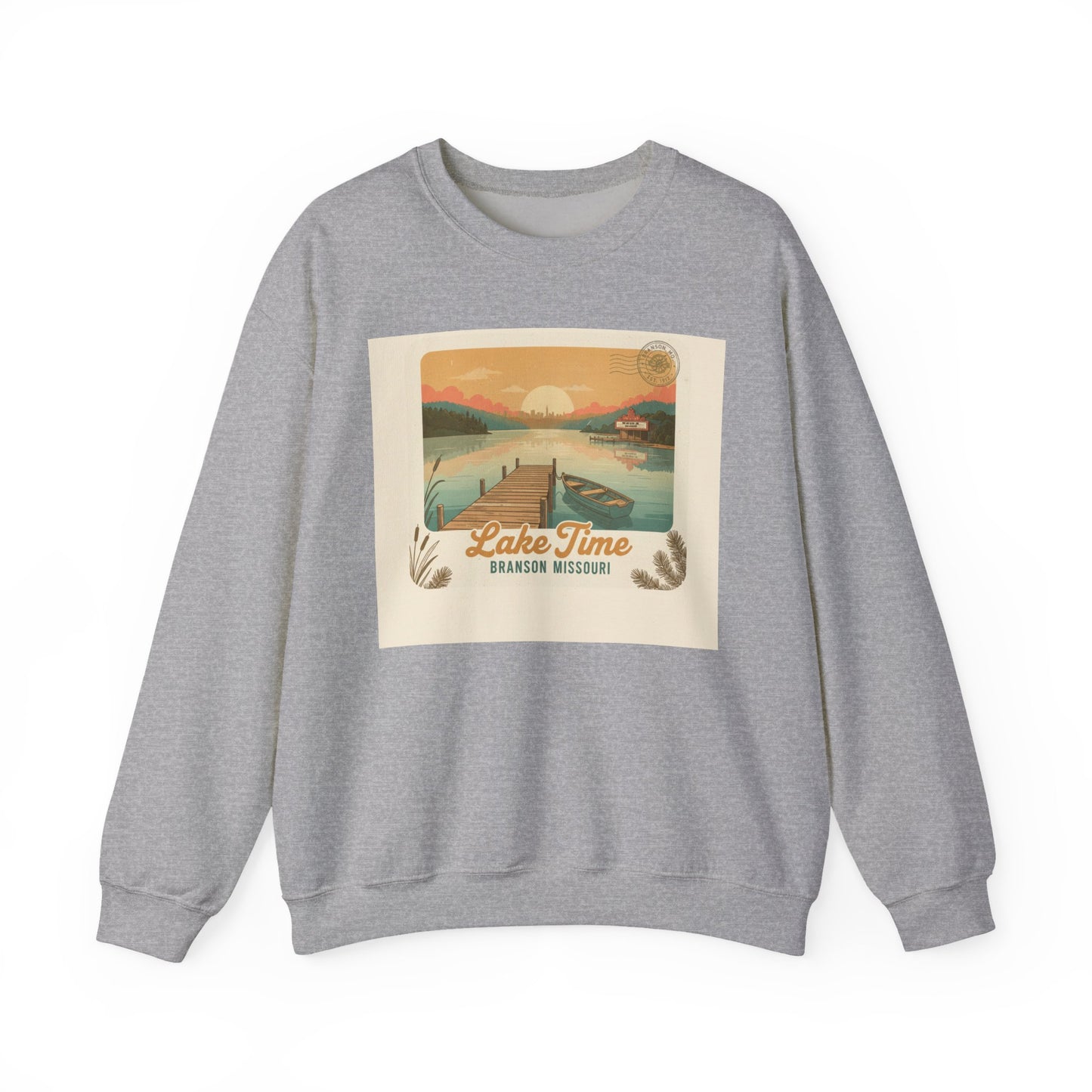 Lake Time vintage postcard sweatshirt