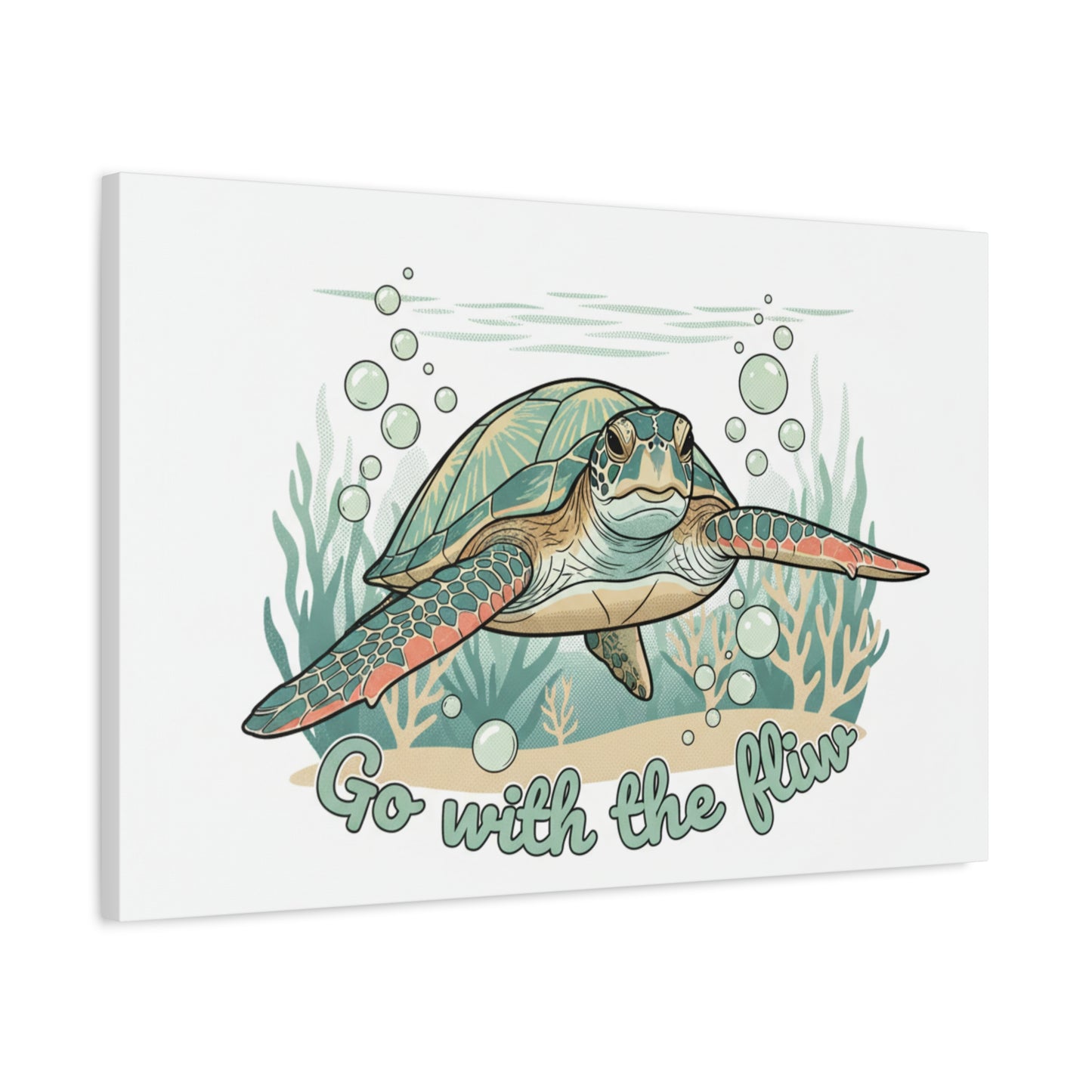 Go with the Flow Turtle Canvas