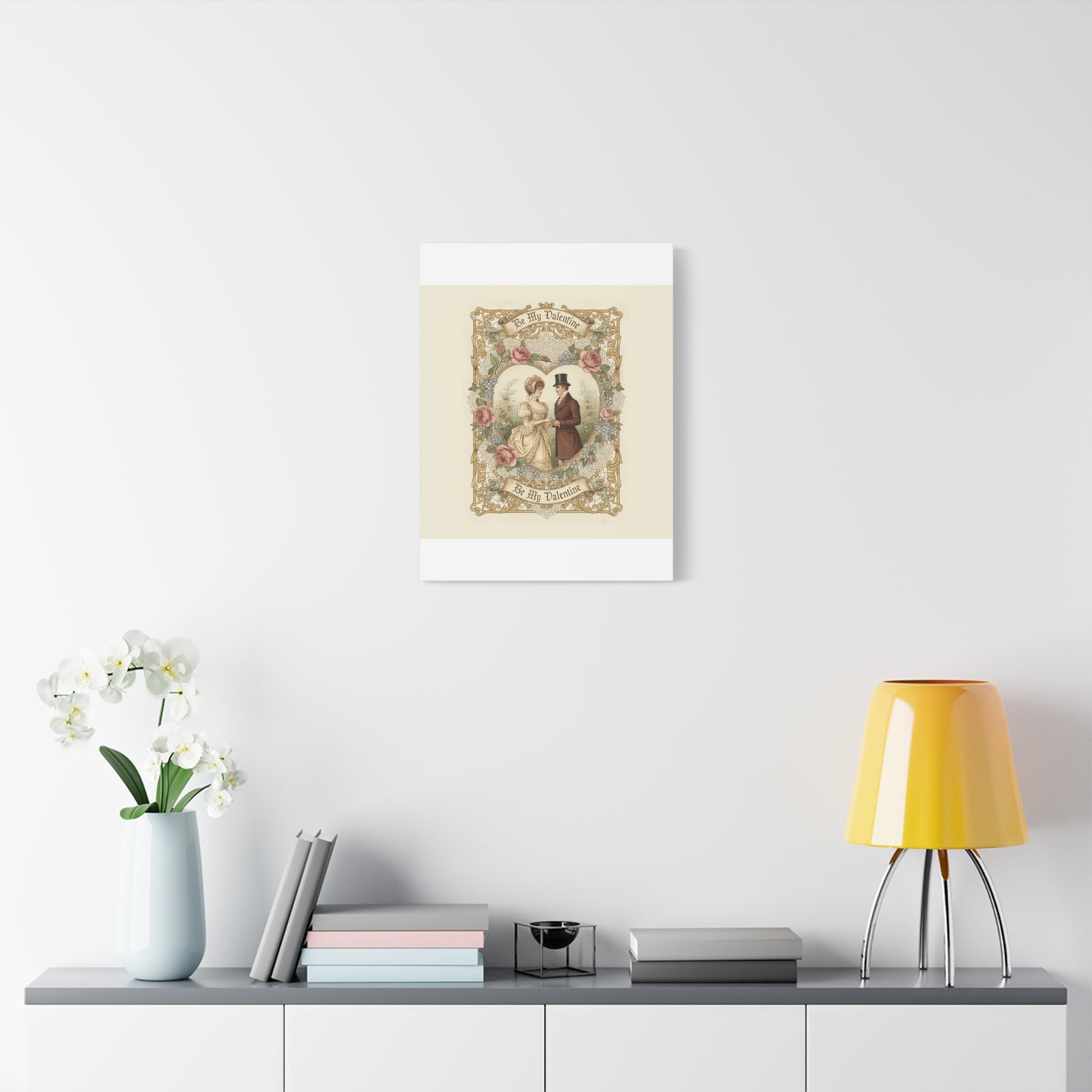 Victorian Valentine Print Canvas | Retro Americana, Vintage Romance