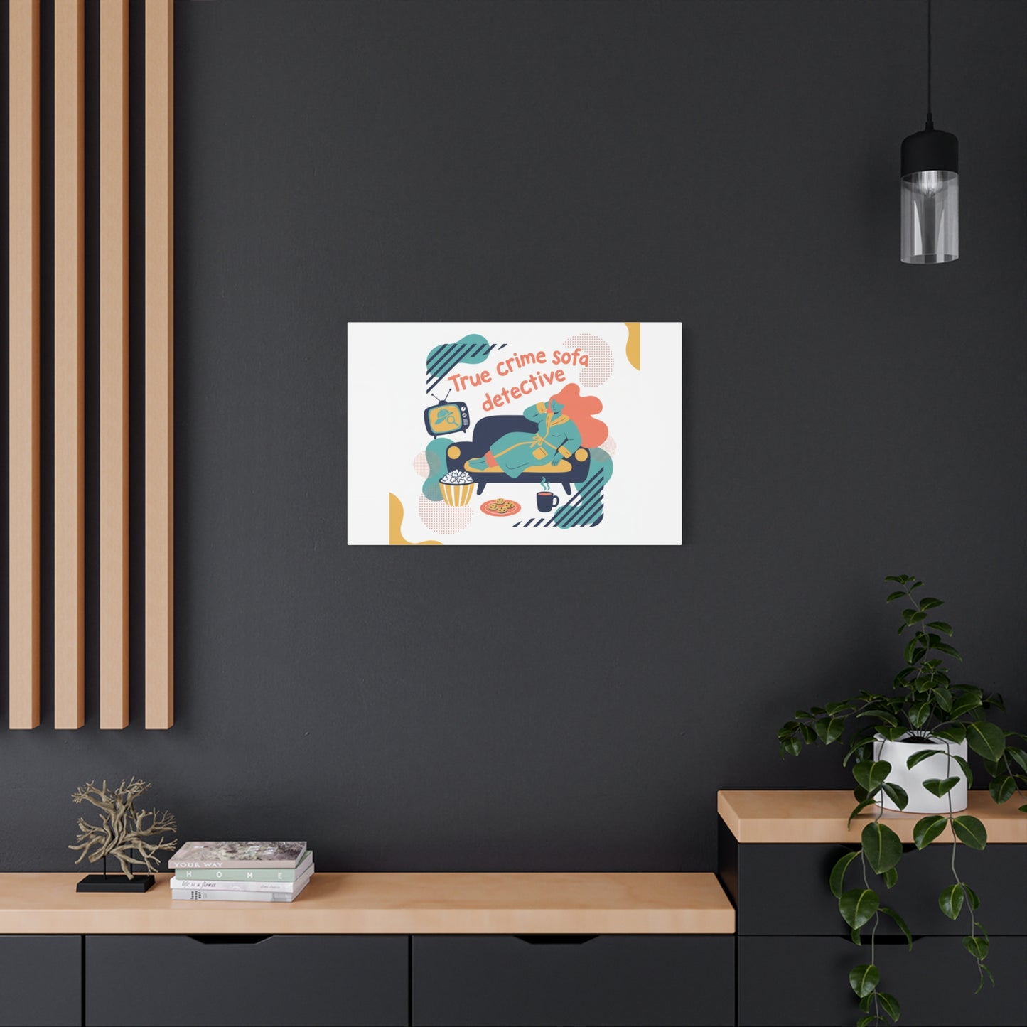 True Crime Sofa Detective Canvas