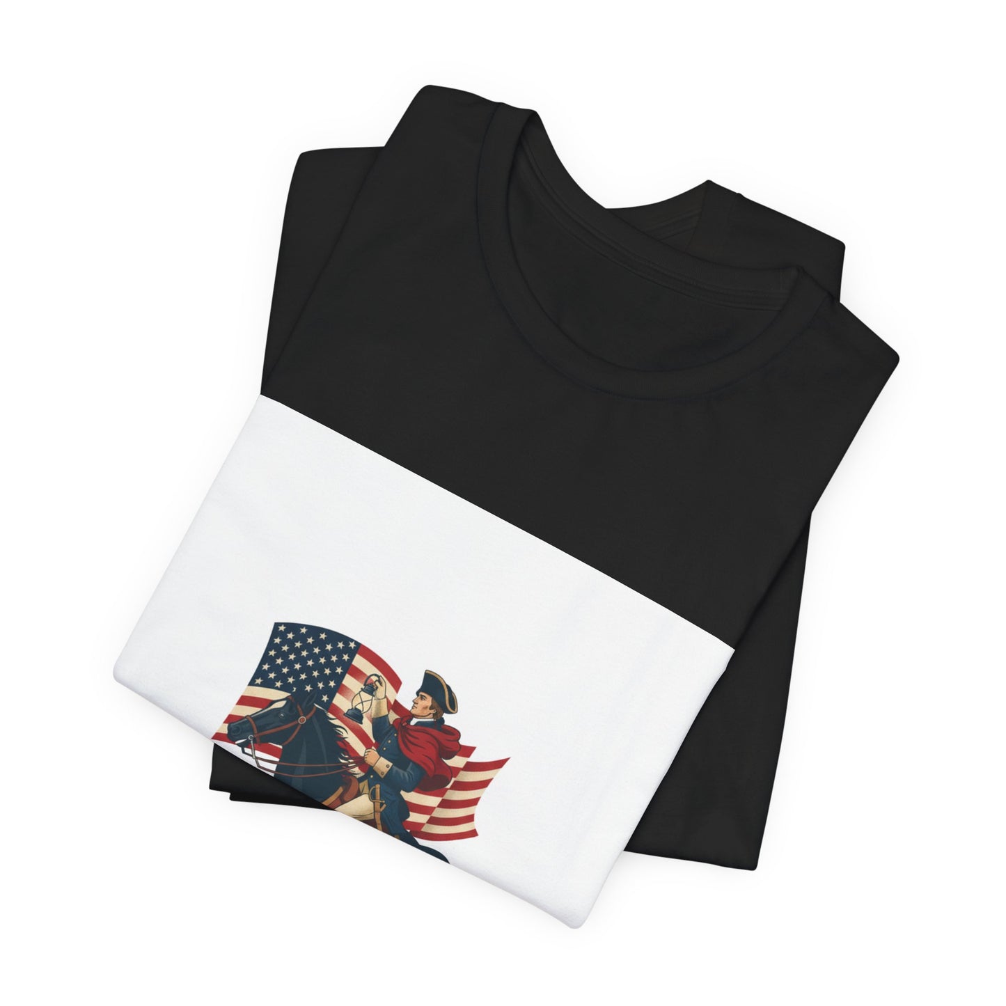 Patriotic Rider Tee | vintage Americana emblem, minimal crest, nature symbols