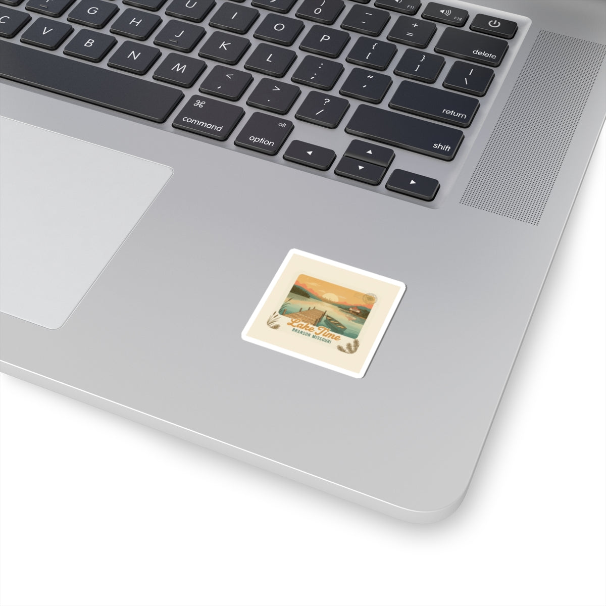 Lake Time Vintage Postcard Kiss-Cut Stickers