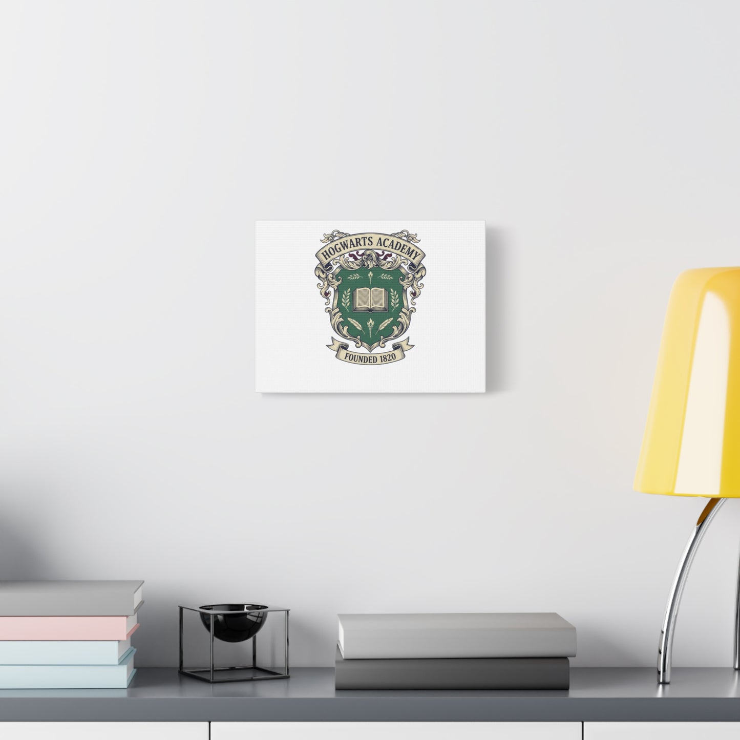 Hogwarts Ivy-Style Emblem Canvas | vintage club logo, old money crest