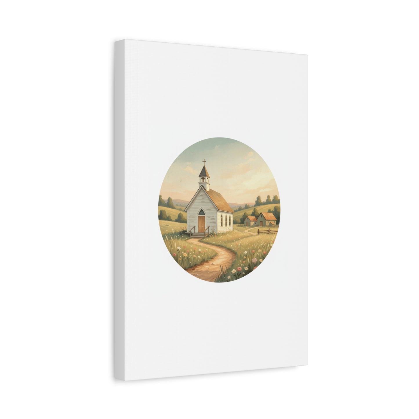 Country Church Matte Canvas, Stretched, 1.25"