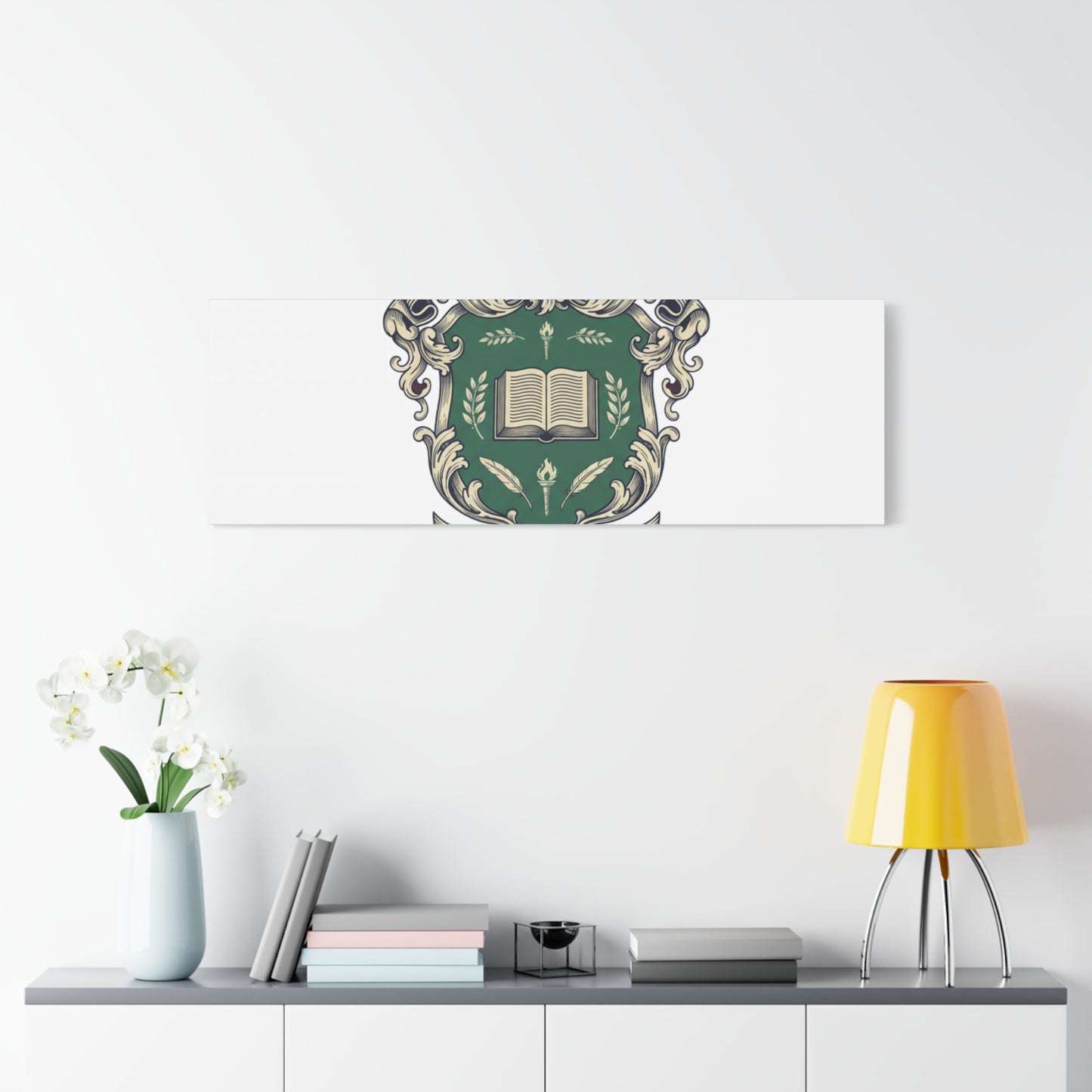 Hogwarts Ivy-Style Emblem Canvas | vintage club logo, old money crest