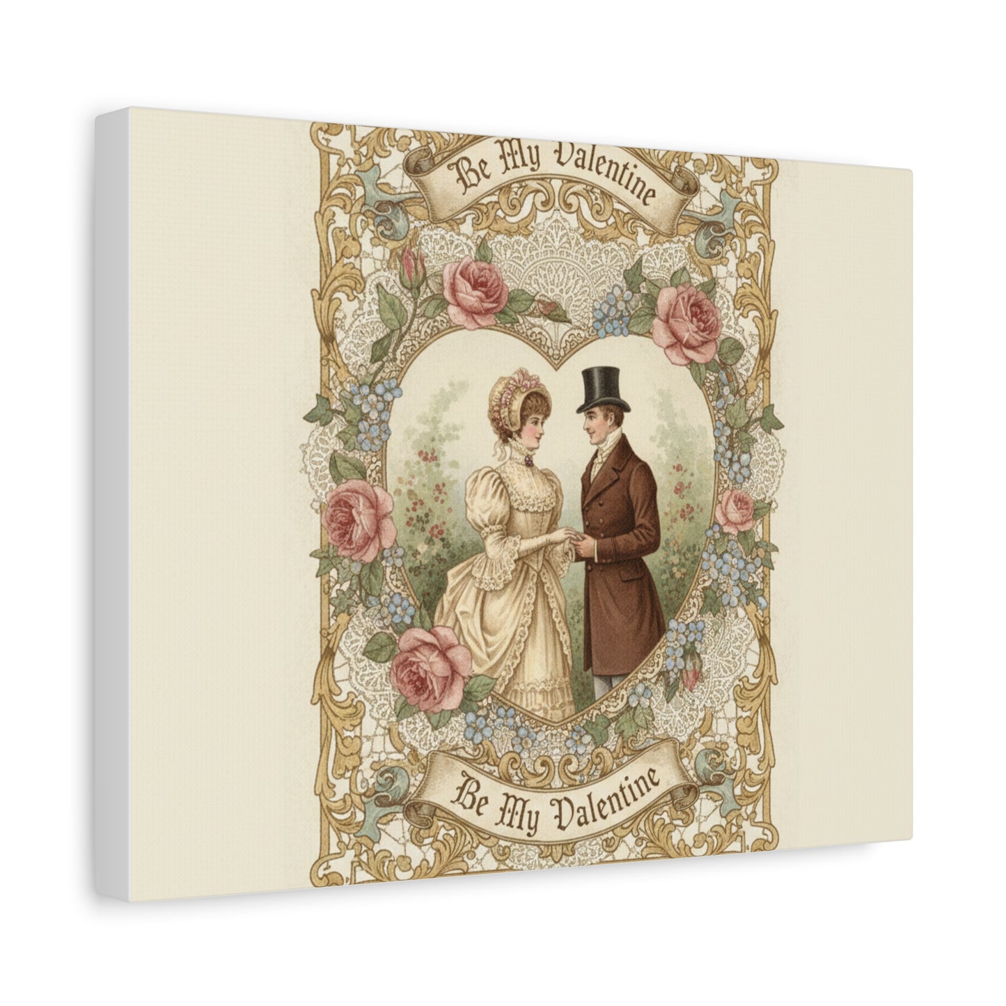 Victorian Valentine Print Canvas | Retro Americana, Vintage Romance