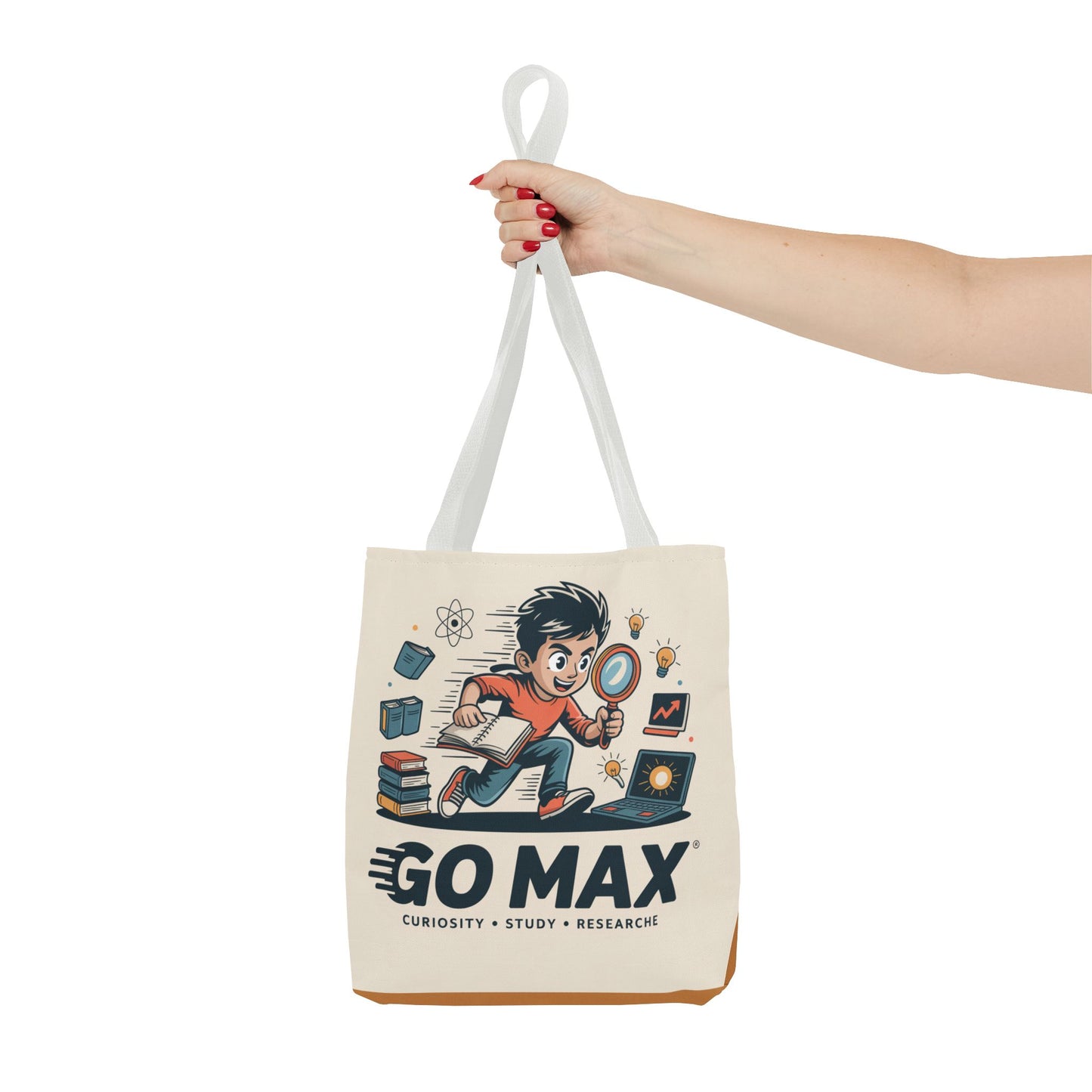 Go Max Study Tote Bag — Curiosity, Research & Learning Canvas Tote