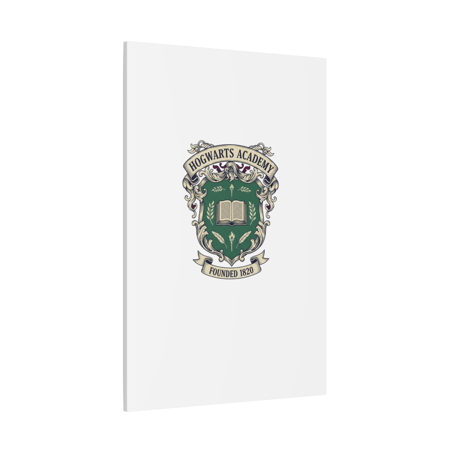 Hogwarts Ivy-Style Emblem Canvas | vintage club logo, old money crest