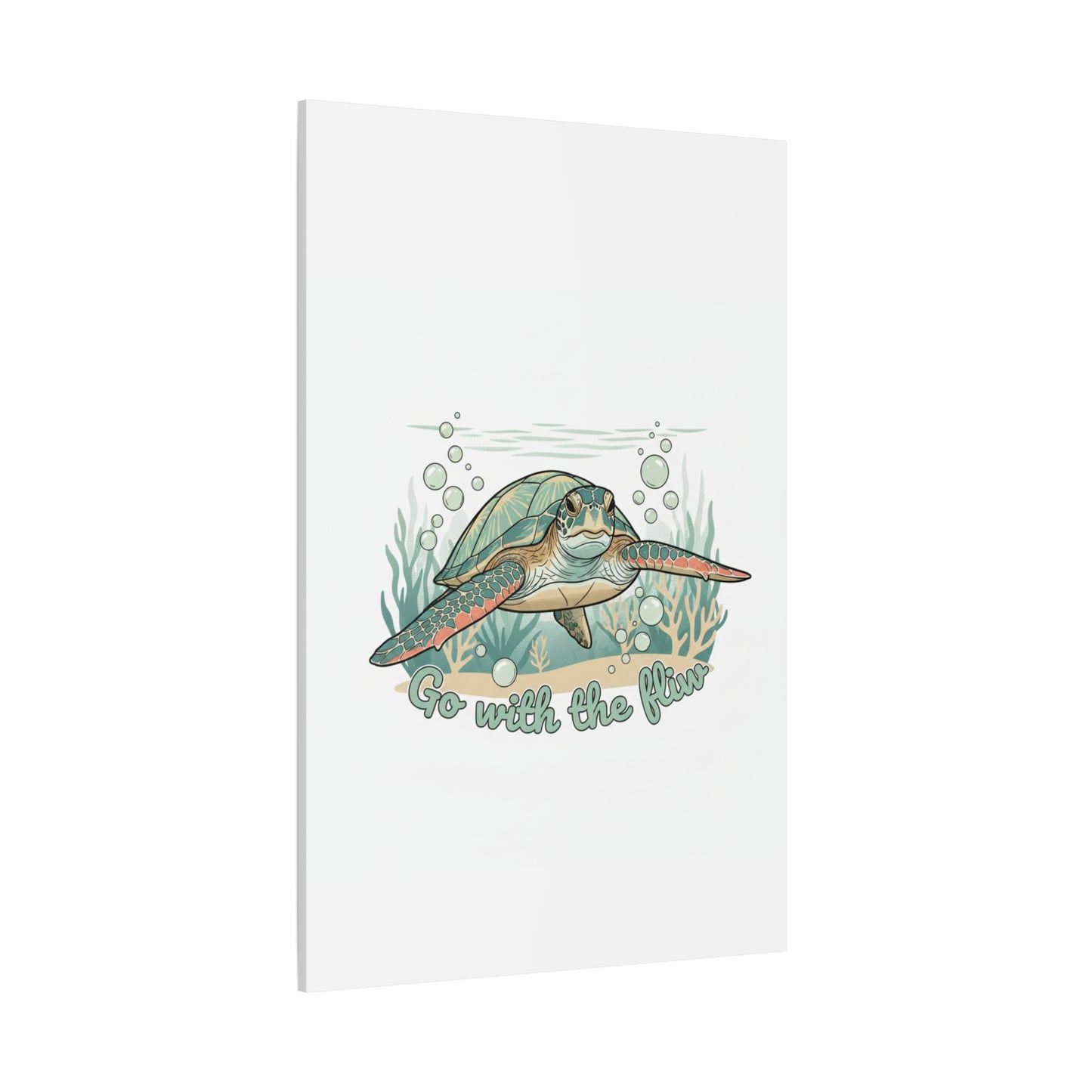 Go with the Flow Turtle Canvas