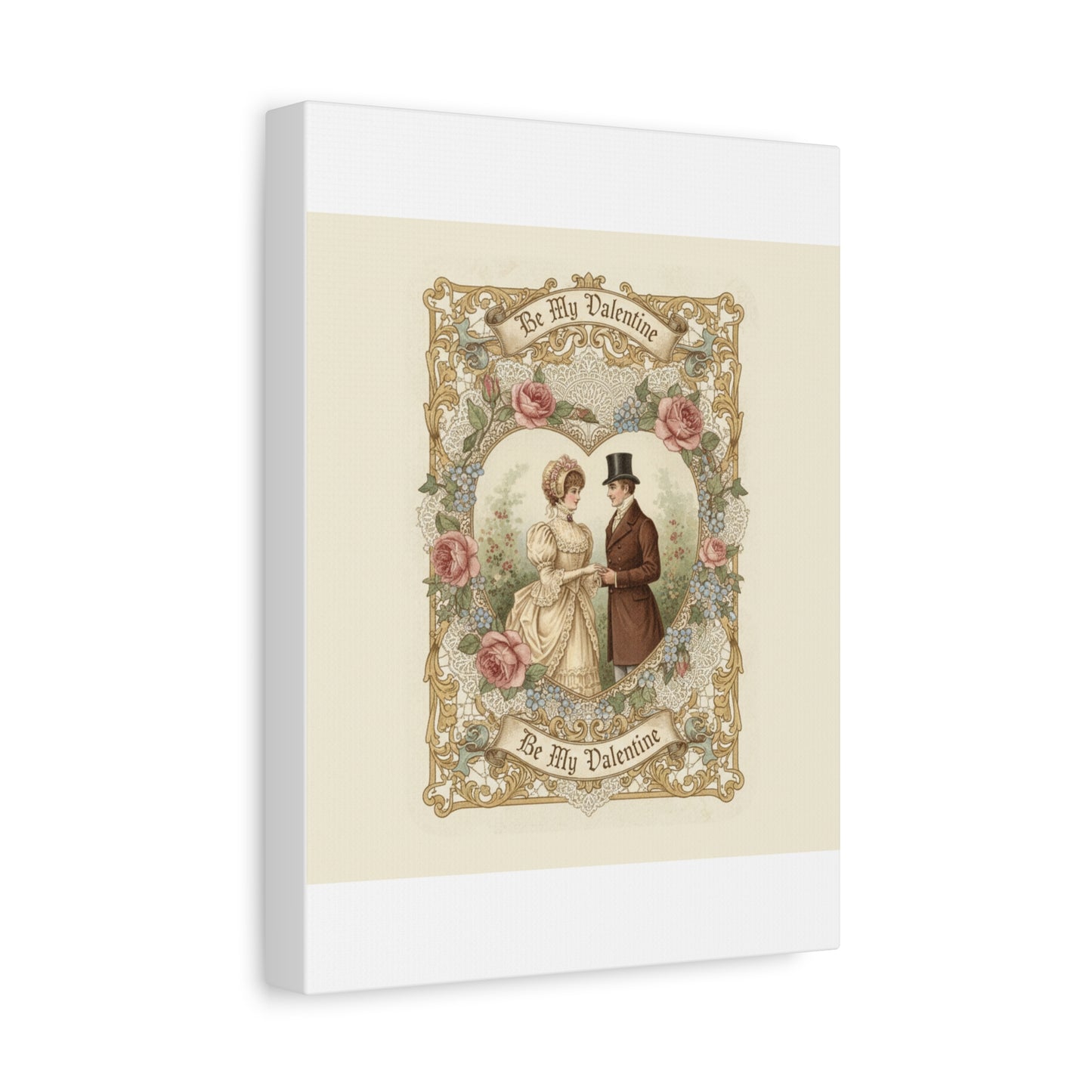 Victorian Valentine Print Canvas | Retro Americana, Vintage Romance
