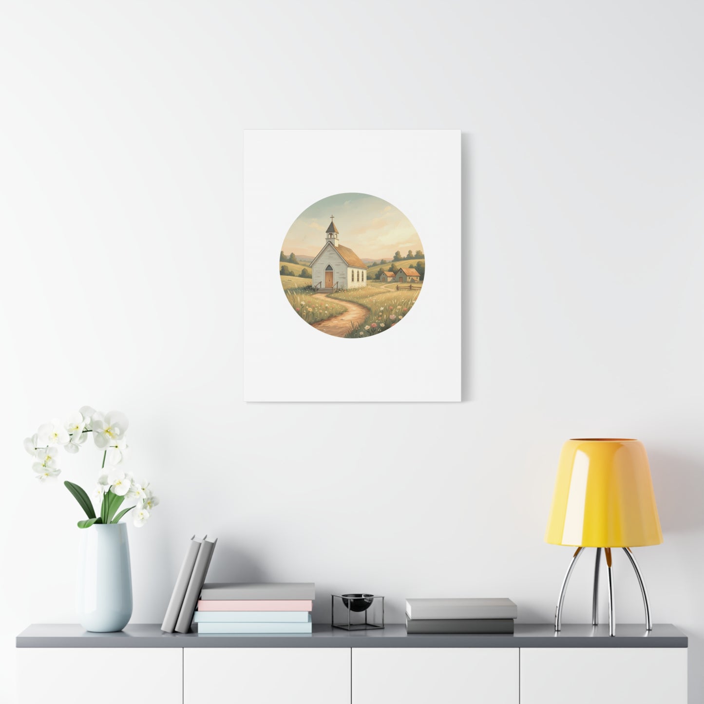 Country Church Matte Canvas, Stretched, 1.25"