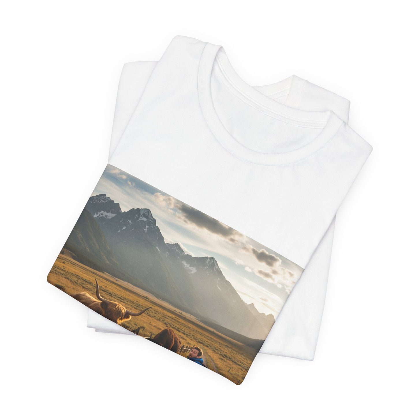 Chased by a Buffalo tee | cute sarcasm shirt, friendly sarcasm design
