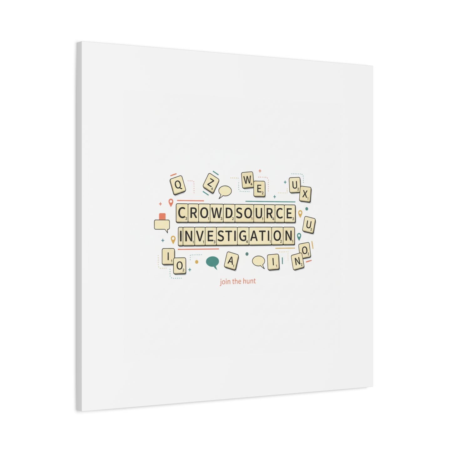 Crowdsource Investigation Canvas | Pixel Art, Gaming UI Wall Art