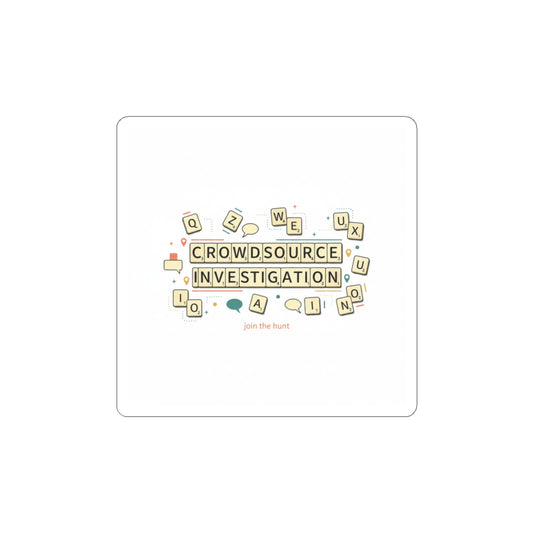 Crowdsource Investigation Sticker | Gaming Pixel UI, indie streamer meme