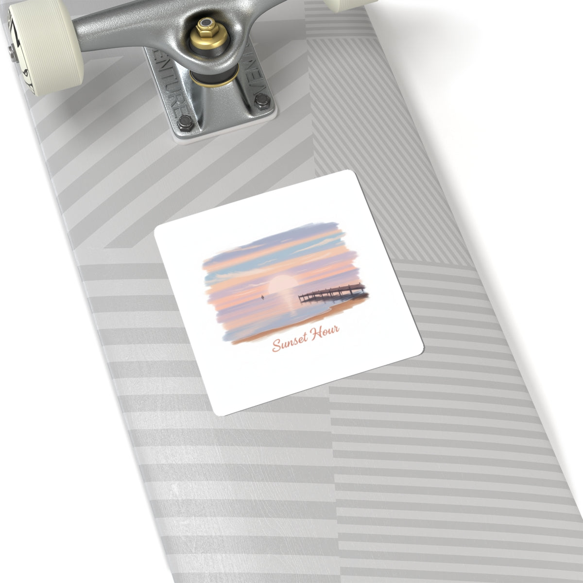 Sunset Hour Sticker | Quiet Luxury, Minimal Gold Accents