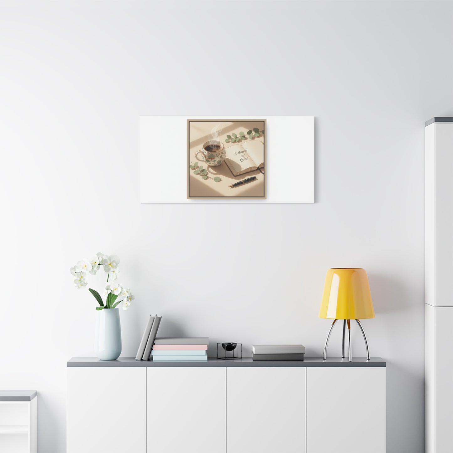 embrace the quiet canvas | morning routine art, sunrise decor