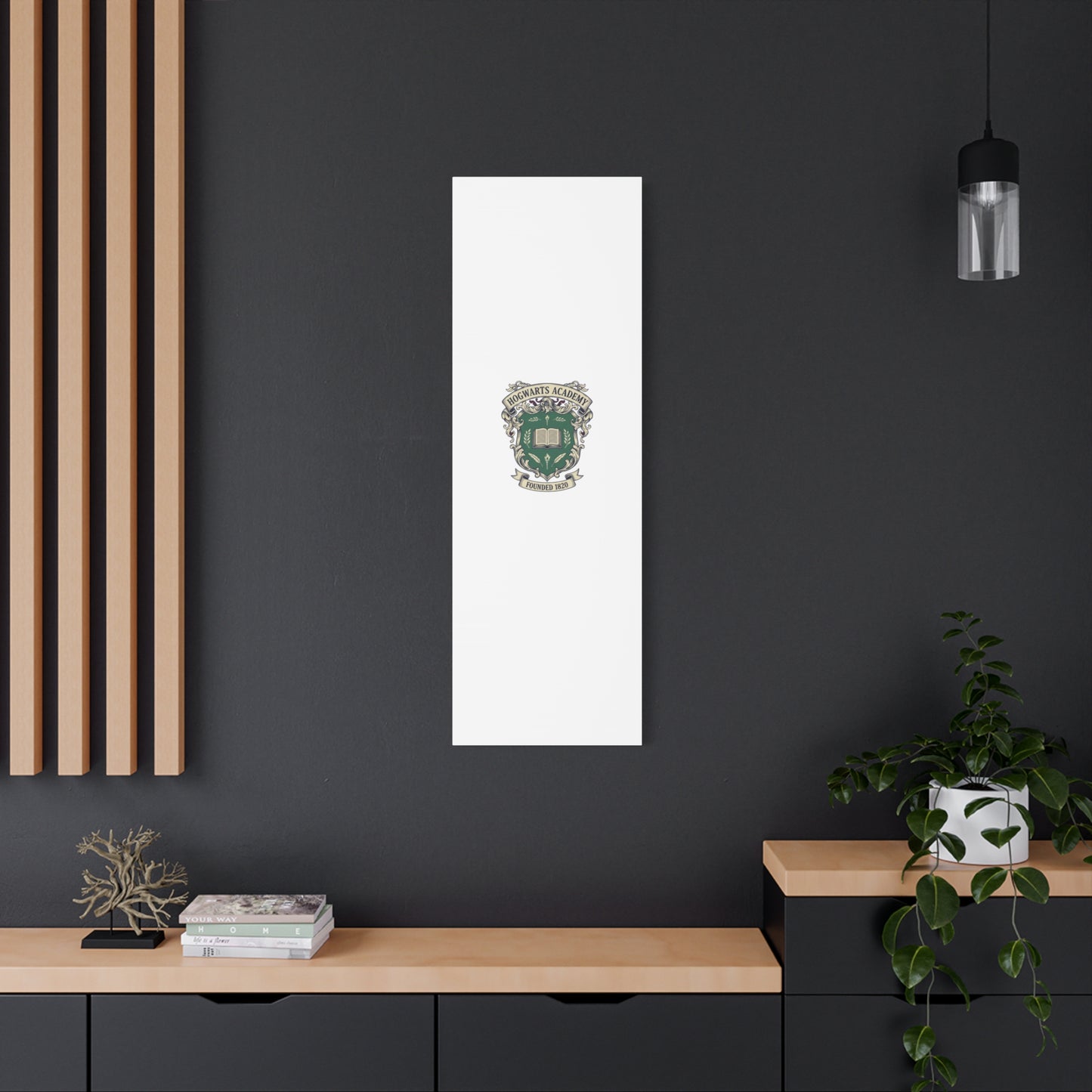 Hogwarts Ivy-Style Emblem Canvas | vintage club logo, old money crest