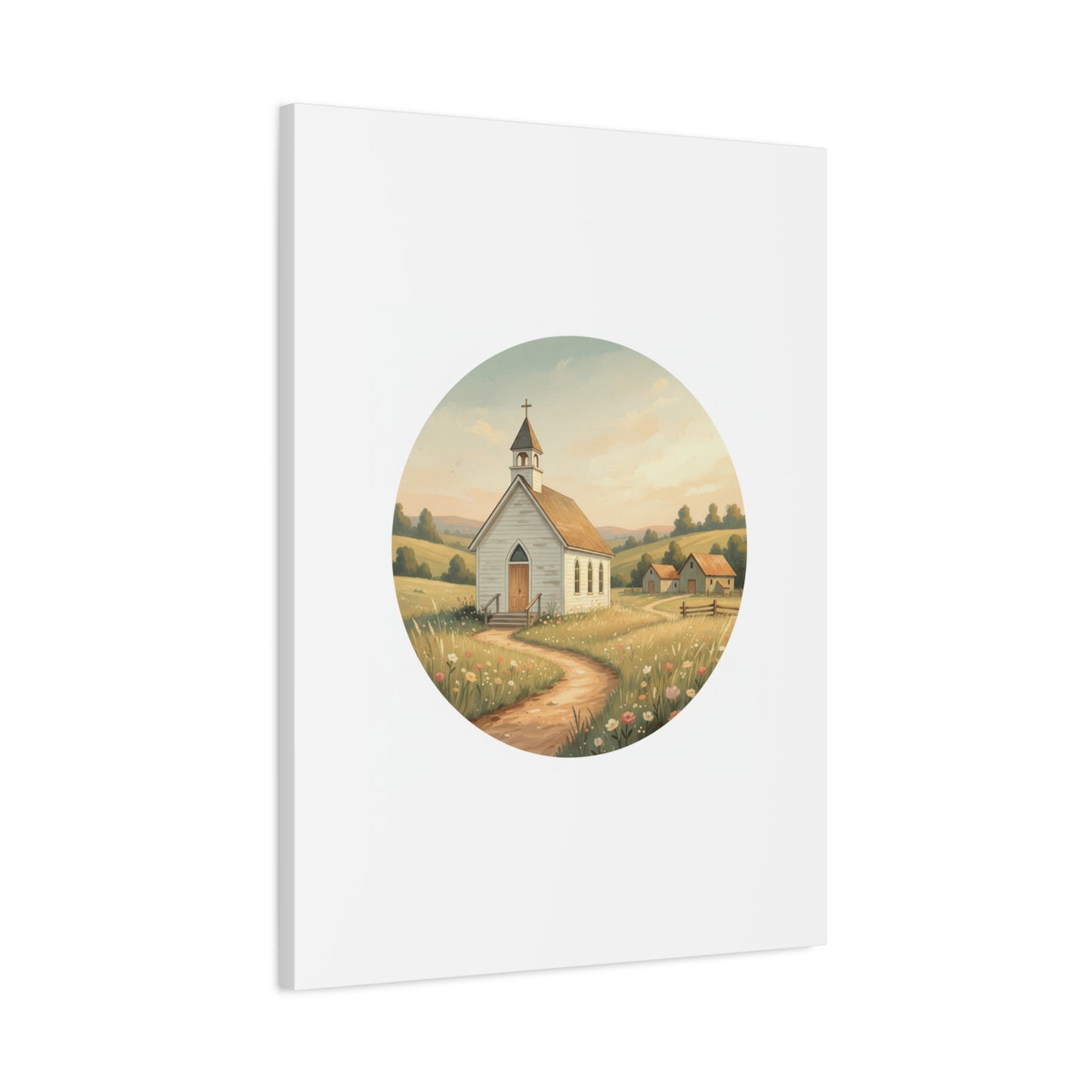 Country Church Matte Canvas, Stretched, 1.25"