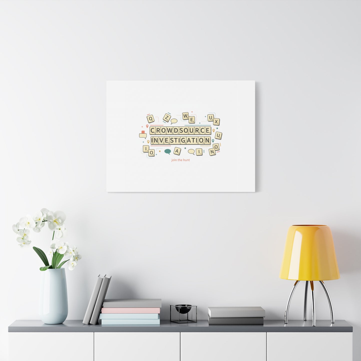 Crowdsource Investigation Canvas | Pixel Art, Gaming UI Wall Art