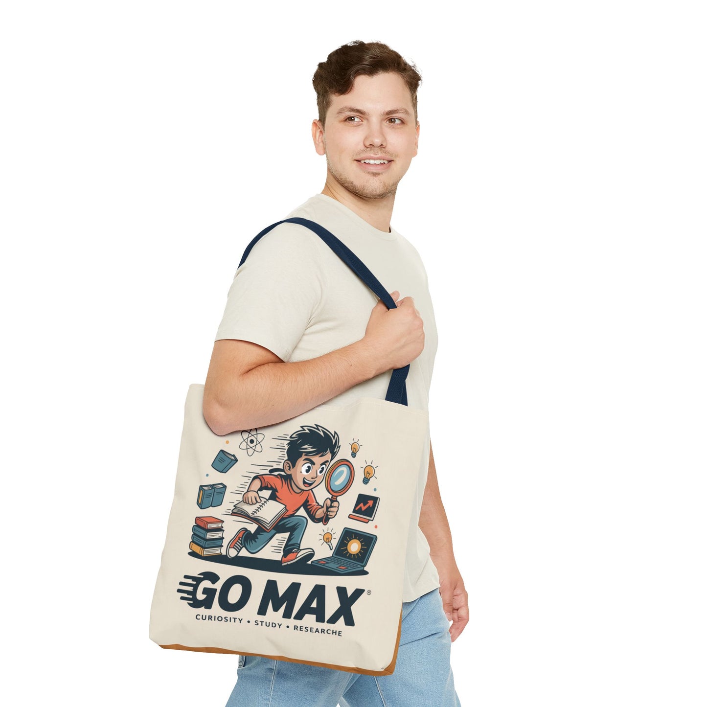 Go Max Study Tote Bag — Curiosity, Research & Learning Canvas Tote