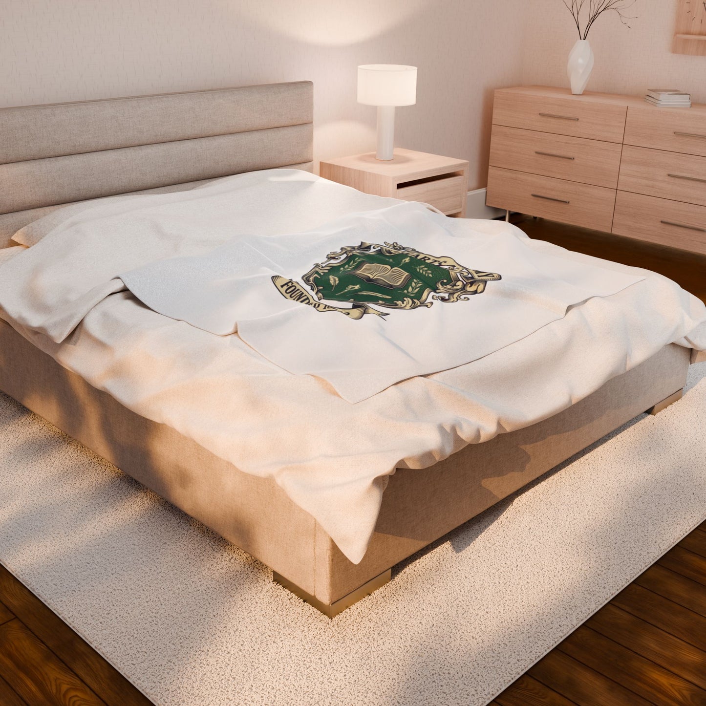 Hogwarts Velveteen Plush Blanket | Collegiate Crest, Vintage Club Logo
