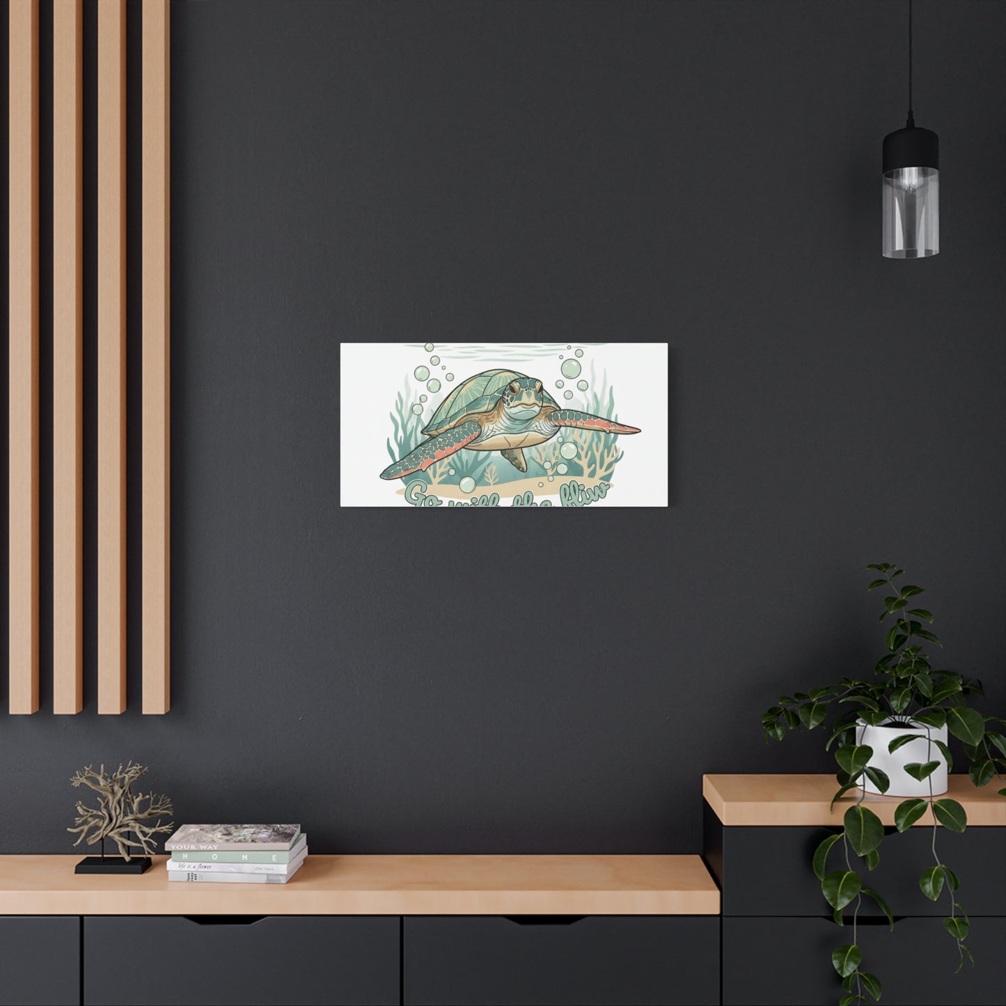 Go with the Flow Turtle Canvas