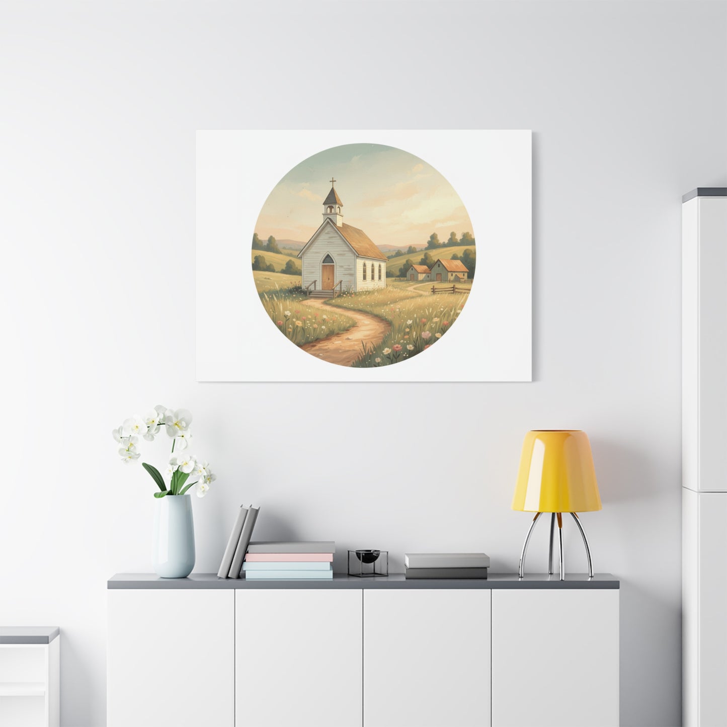 Country Church Matte Canvas, Stretched, 1.25"