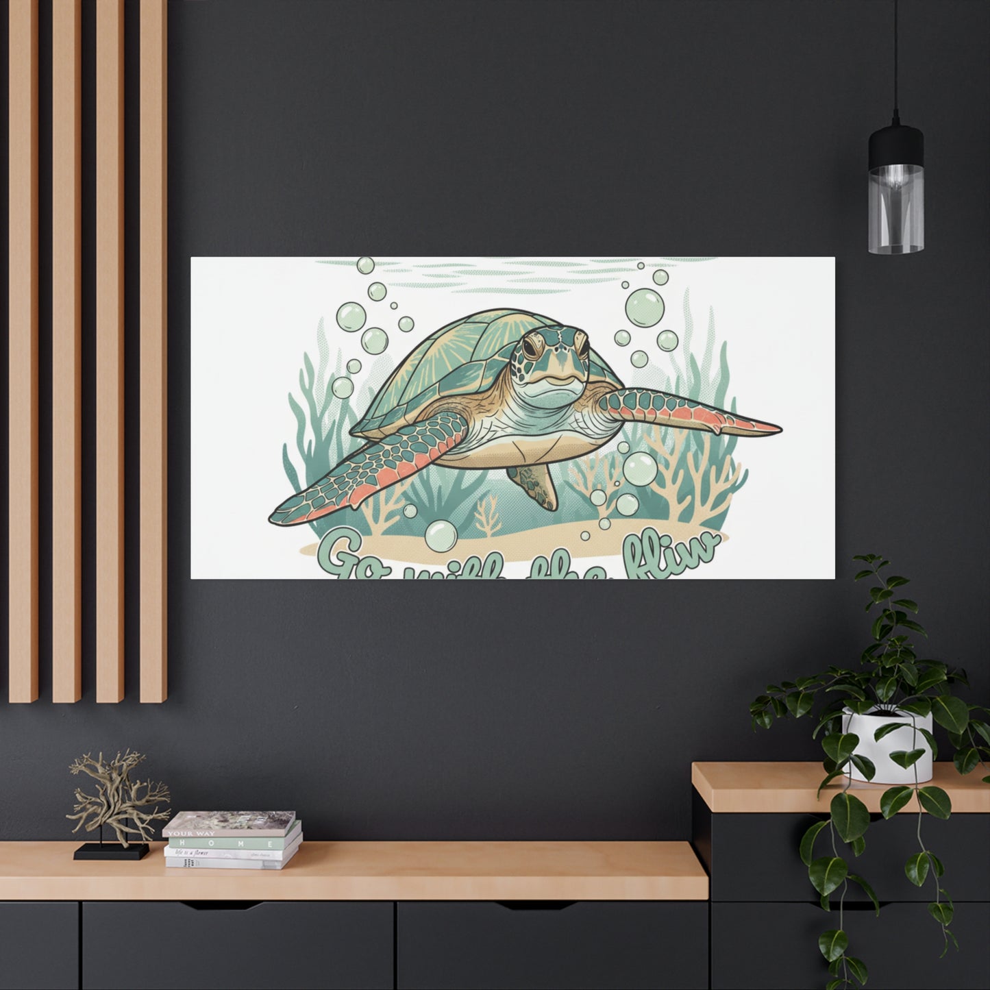 Go with the Flow Turtle Canvas