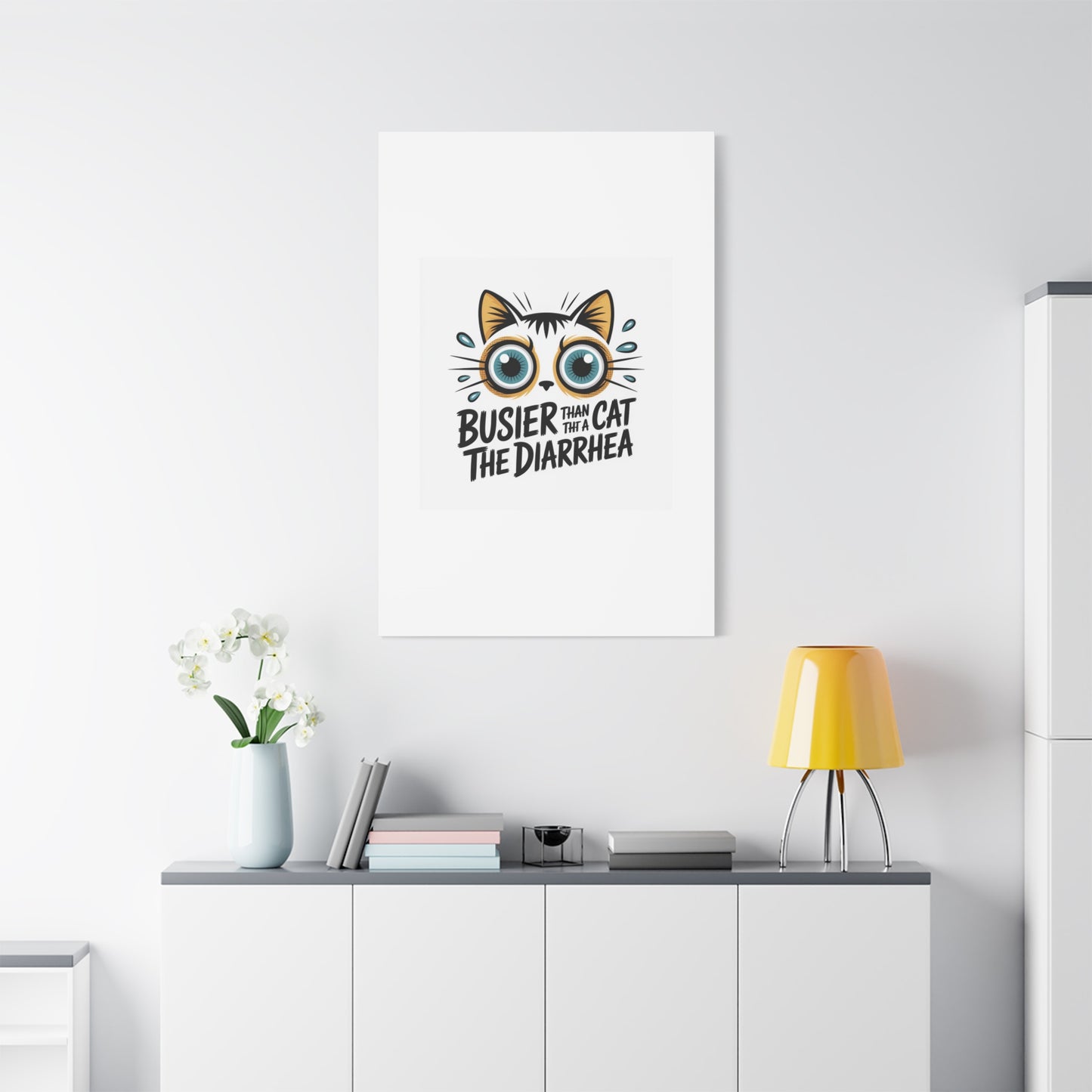 Humorous Cat  Canvas Wall Art