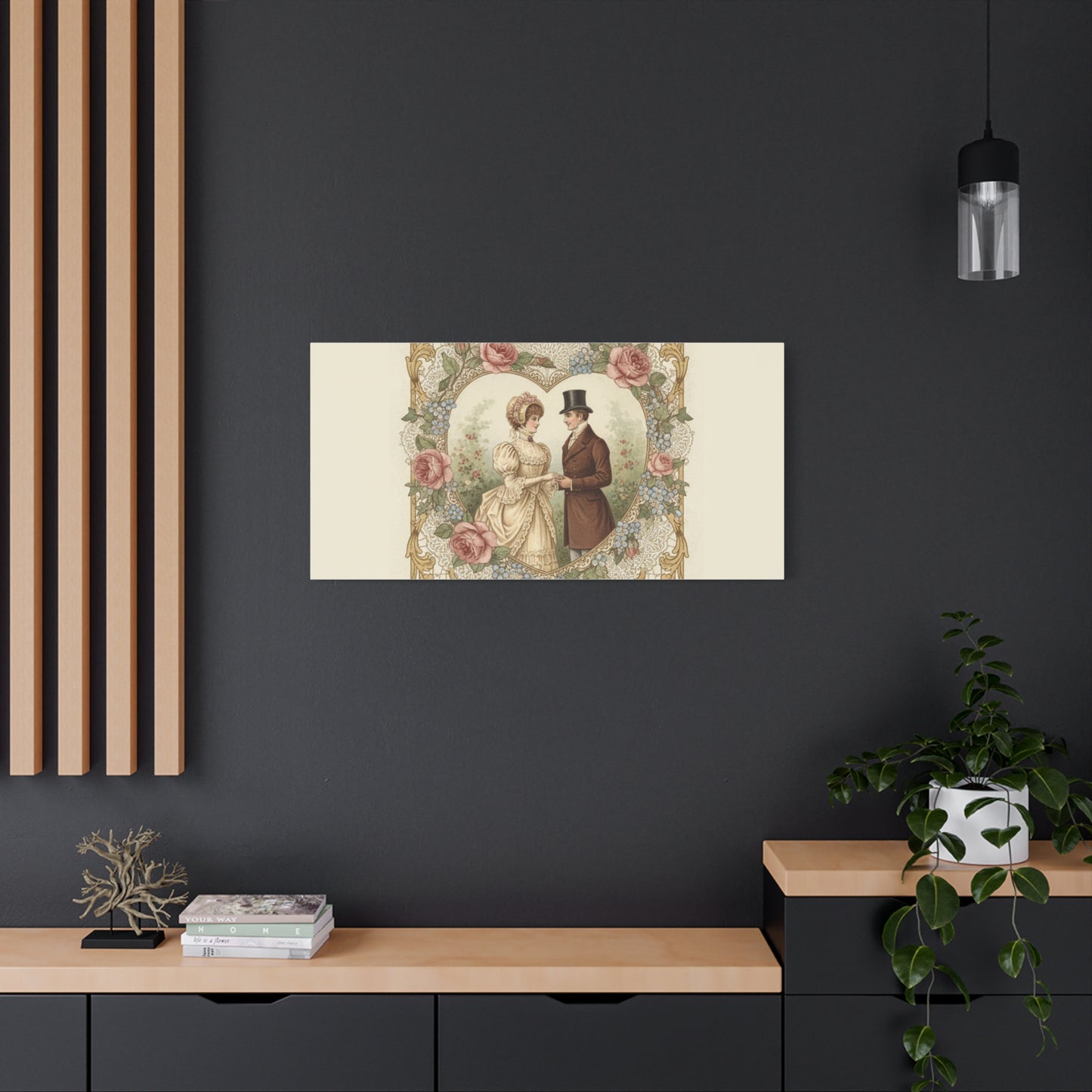 Victorian Valentine Print Canvas | Retro Americana, Vintage Romance