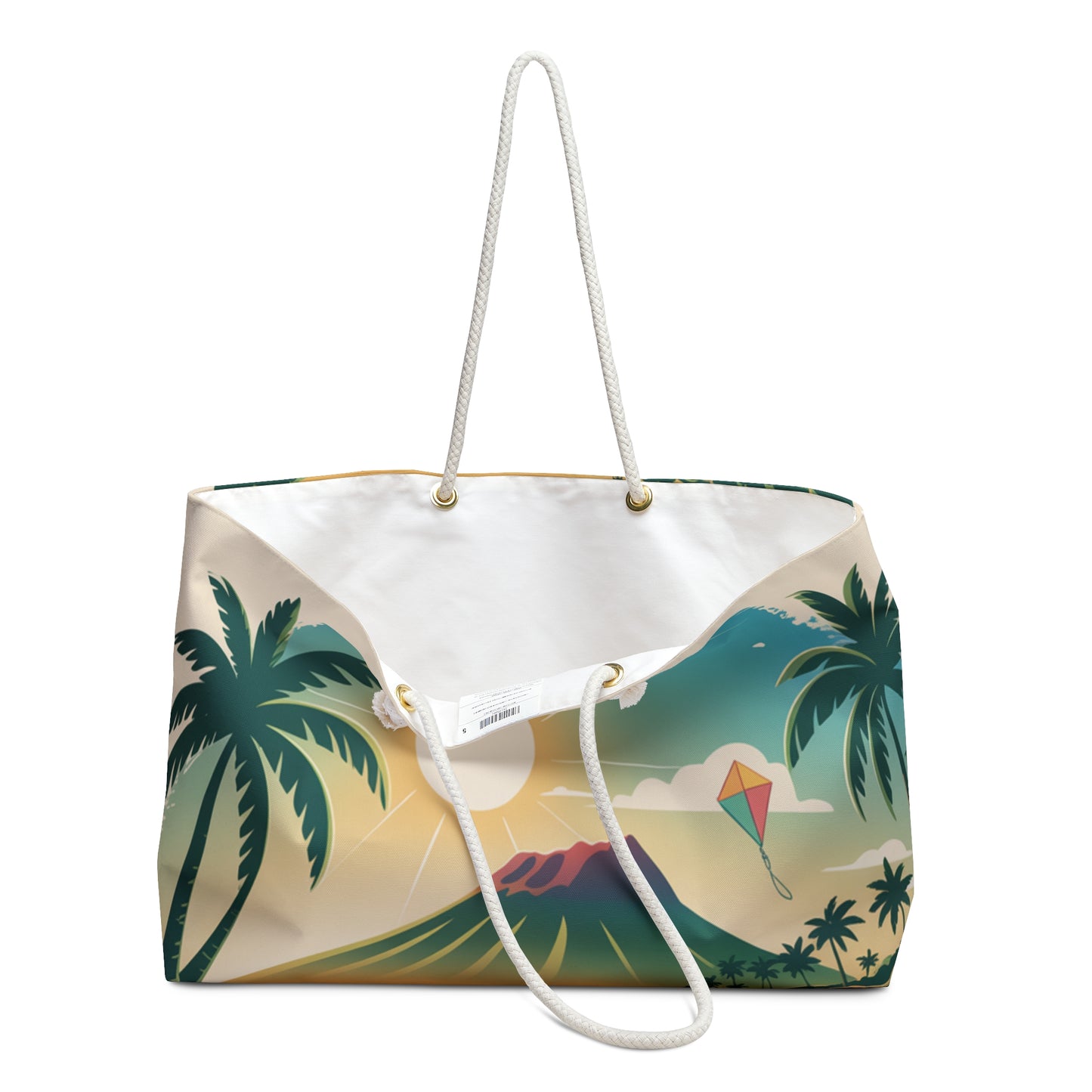Tropical Beach Weekender Bag – Sunset Palm Island Travel Tote