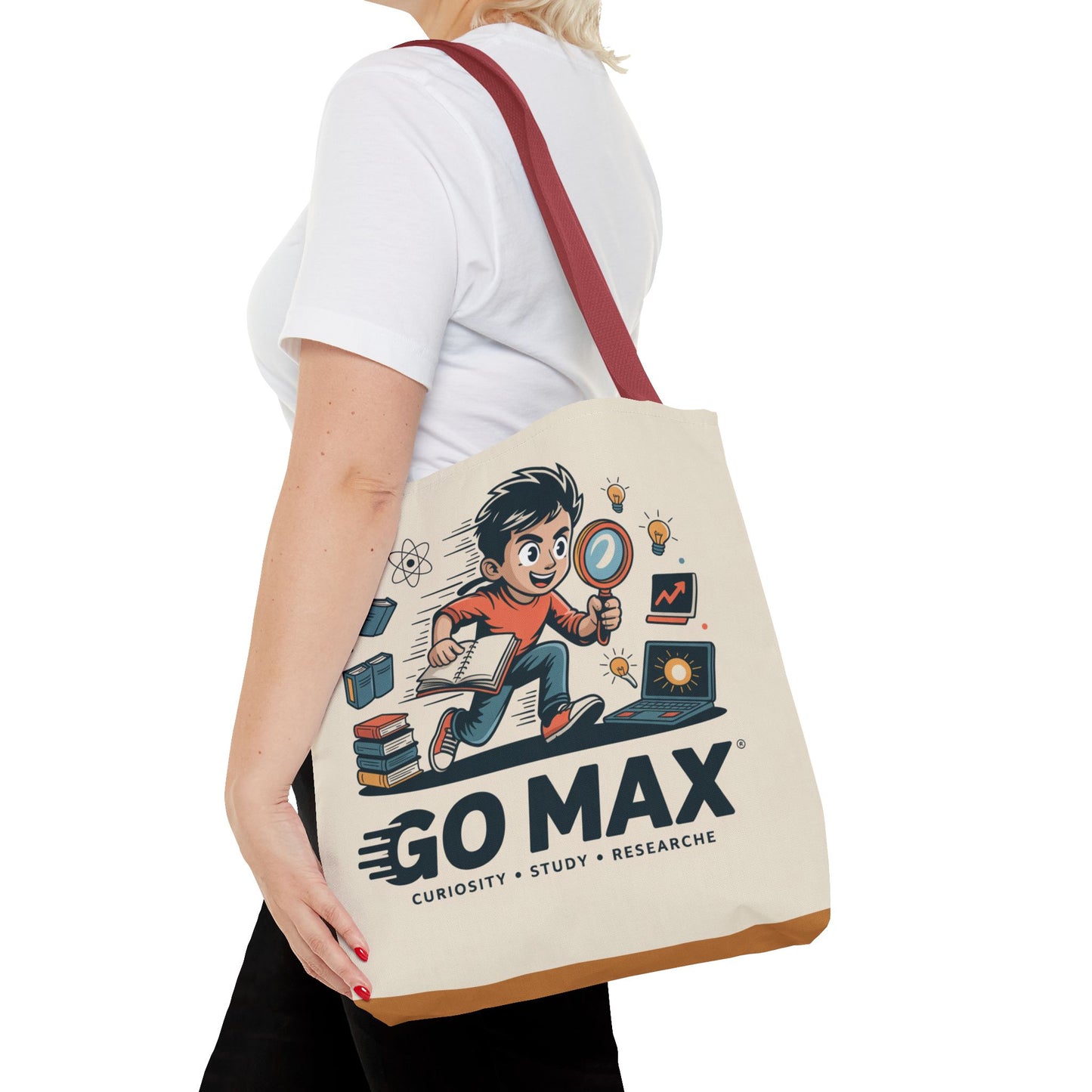 Go Max Study Tote Bag — Curiosity, Research & Learning Canvas Tote
