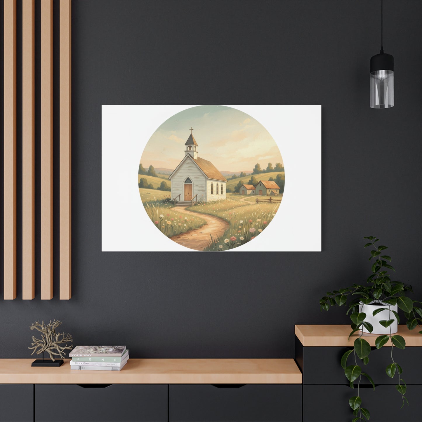 Country Church Matte Canvas, Stretched, 1.25"
