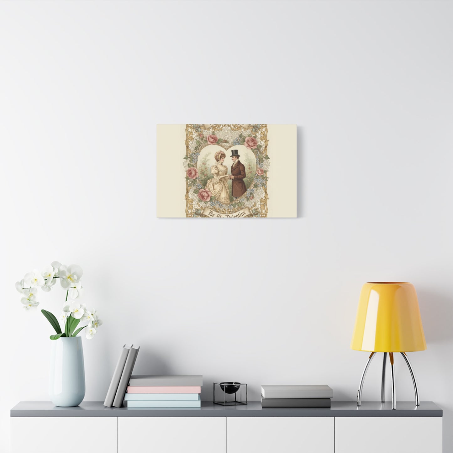 Victorian Valentine Print Canvas | Retro Americana, Vintage Romance
