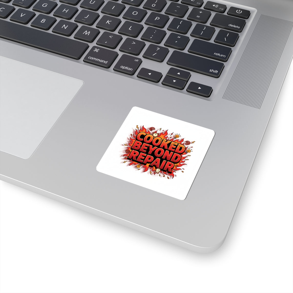 Cooked Beyond Repair kiss-cut sticker | exhaustion meme, burnout snack