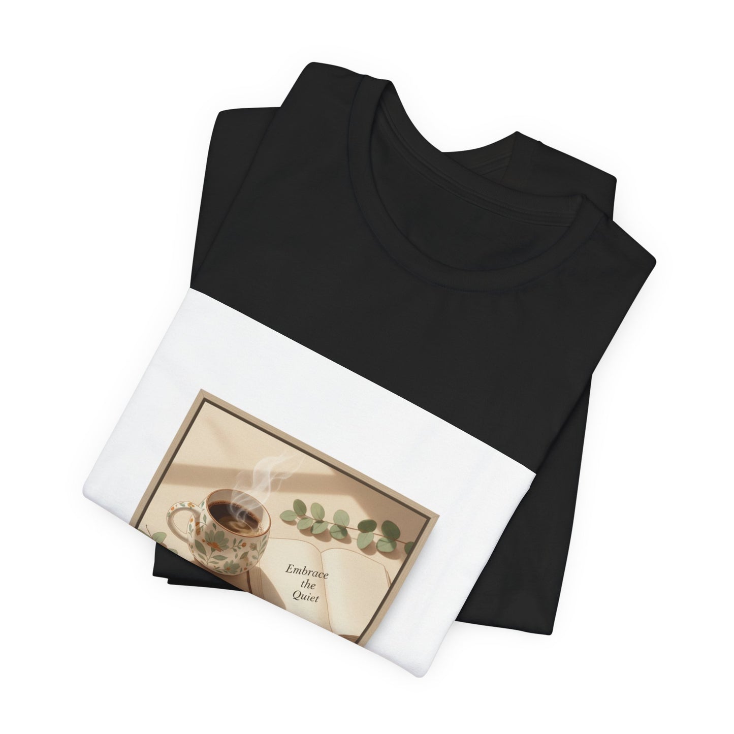 quiet mornings journaling tee | sunrise decor, minimalist coffee art
