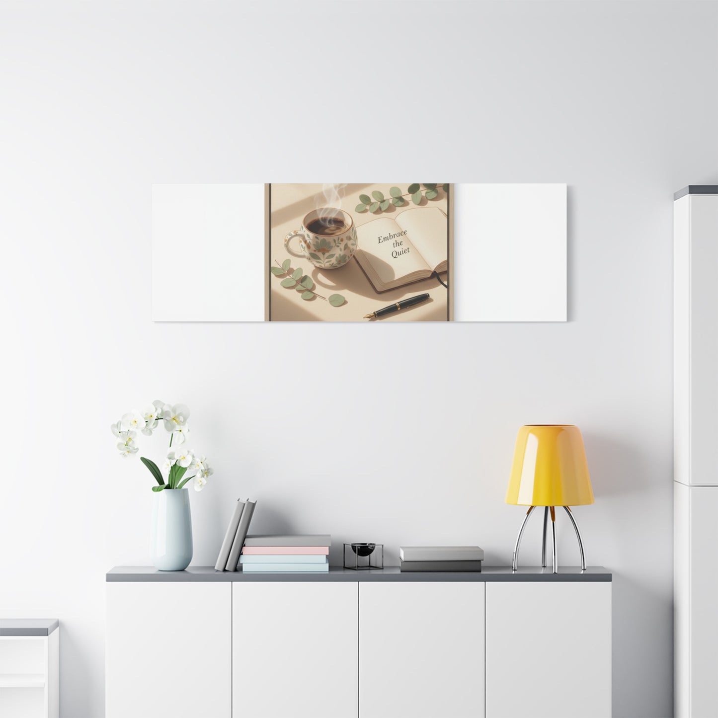 embrace the quiet canvas | morning routine art, sunrise decor