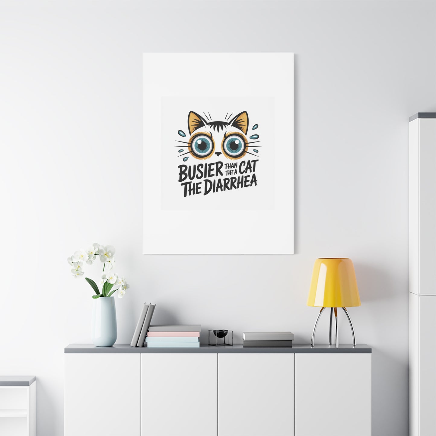 Humorous Cat  Canvas Wall Art