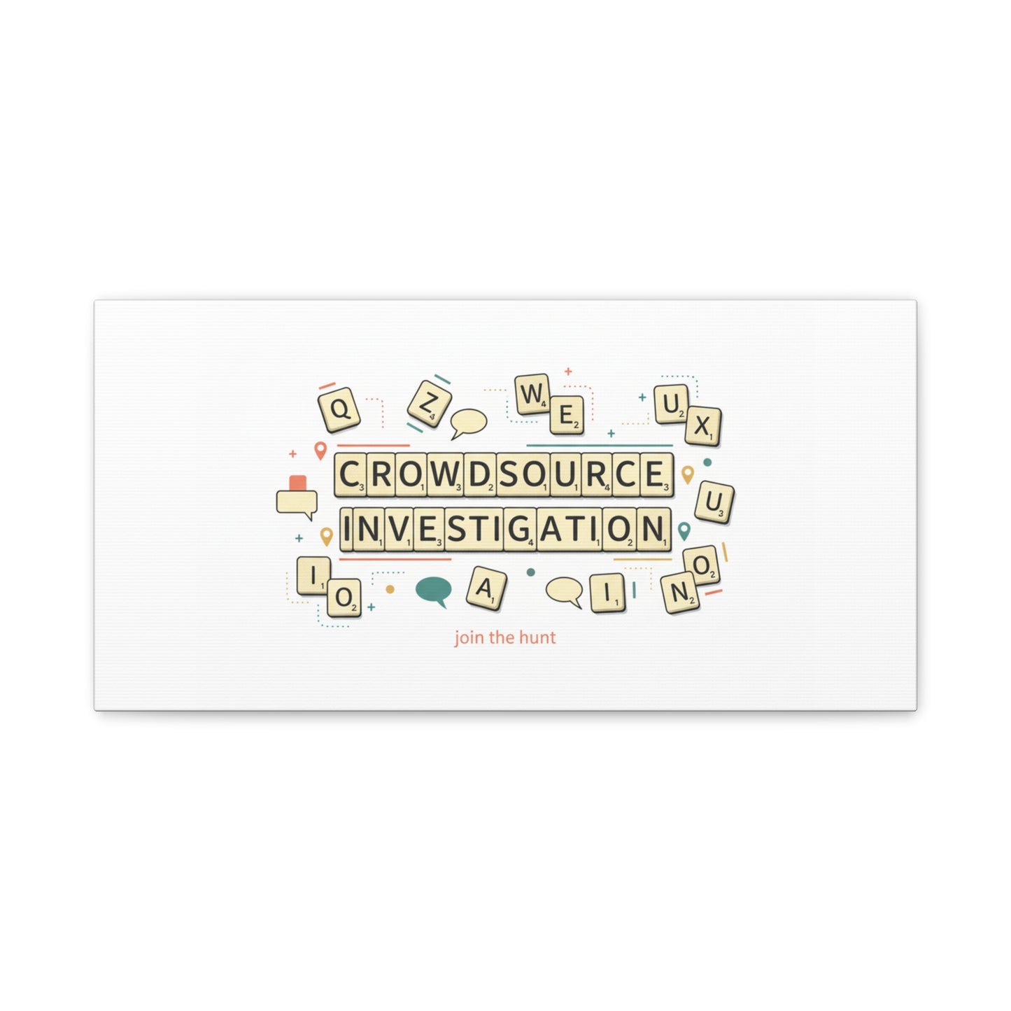Crowdsource Investigation Canvas | Pixel Art, Gaming UI Wall Art